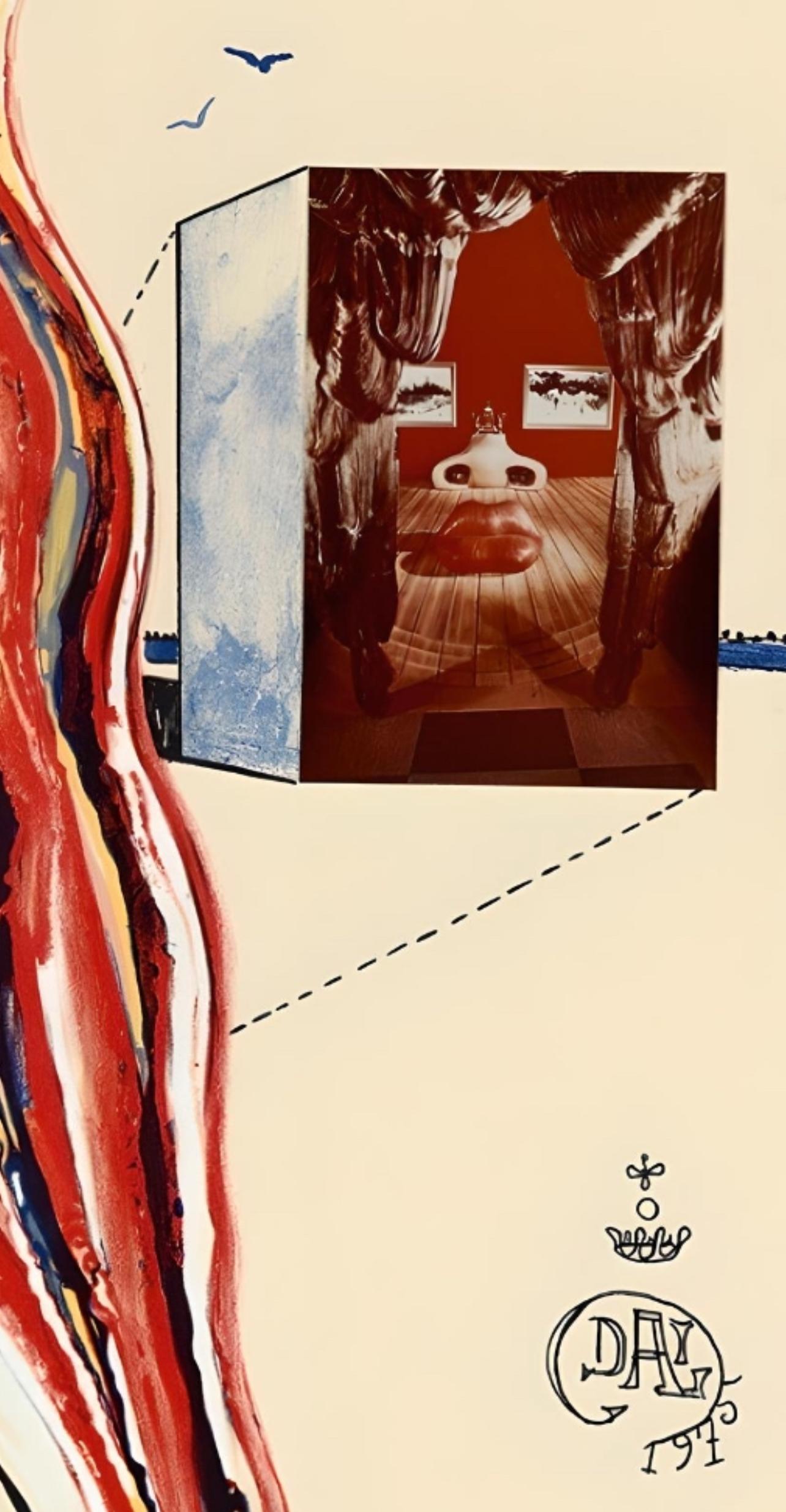 Flüssiges und gasförmiges Fernsehen (Michler/Löpsinger 824; Feld 75-11C), S. Dali (Surrealismus), Print, von Salvador Dalí