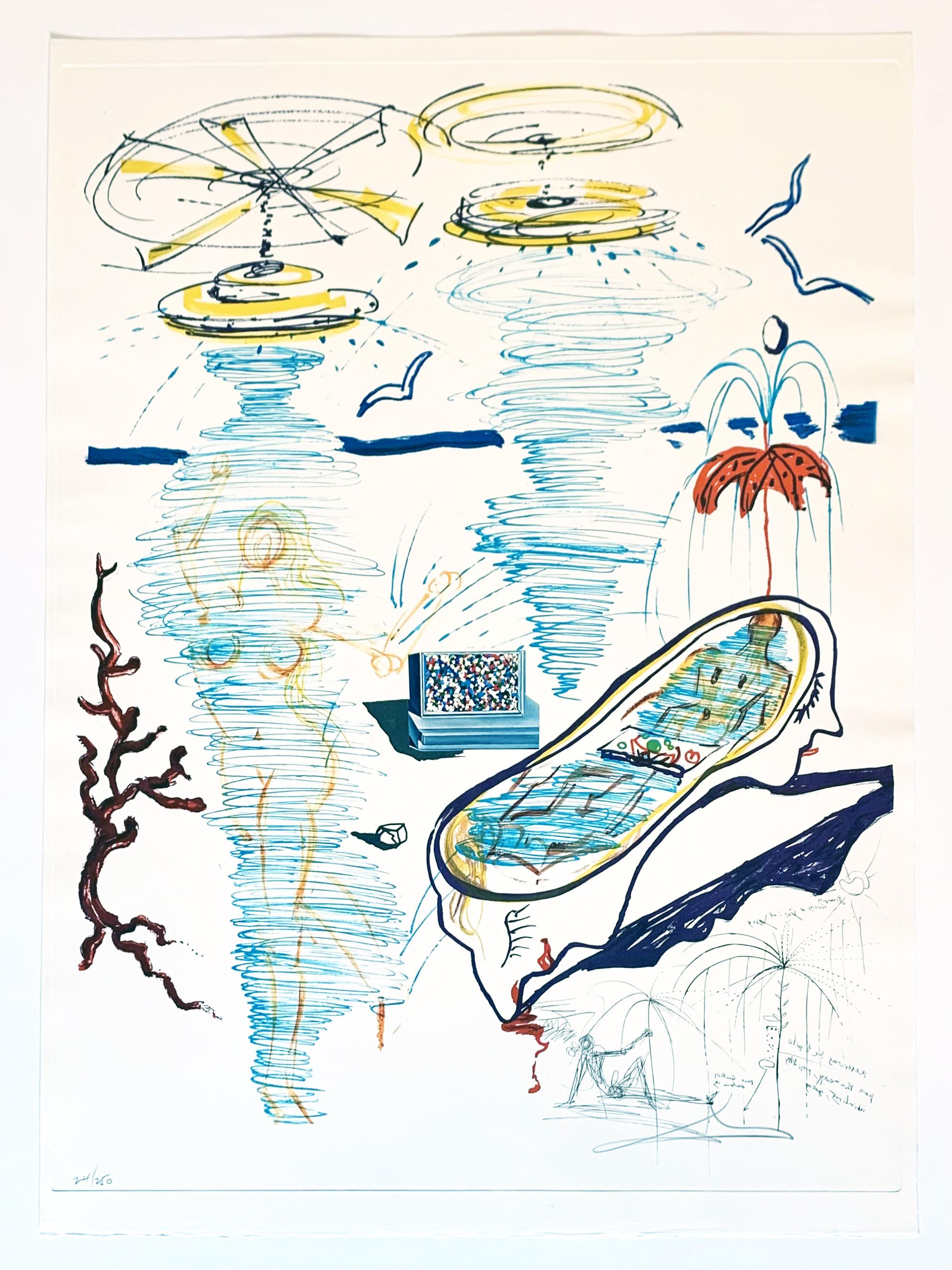 Liquid Tornado Bathtub - Print by Salvador Dalí