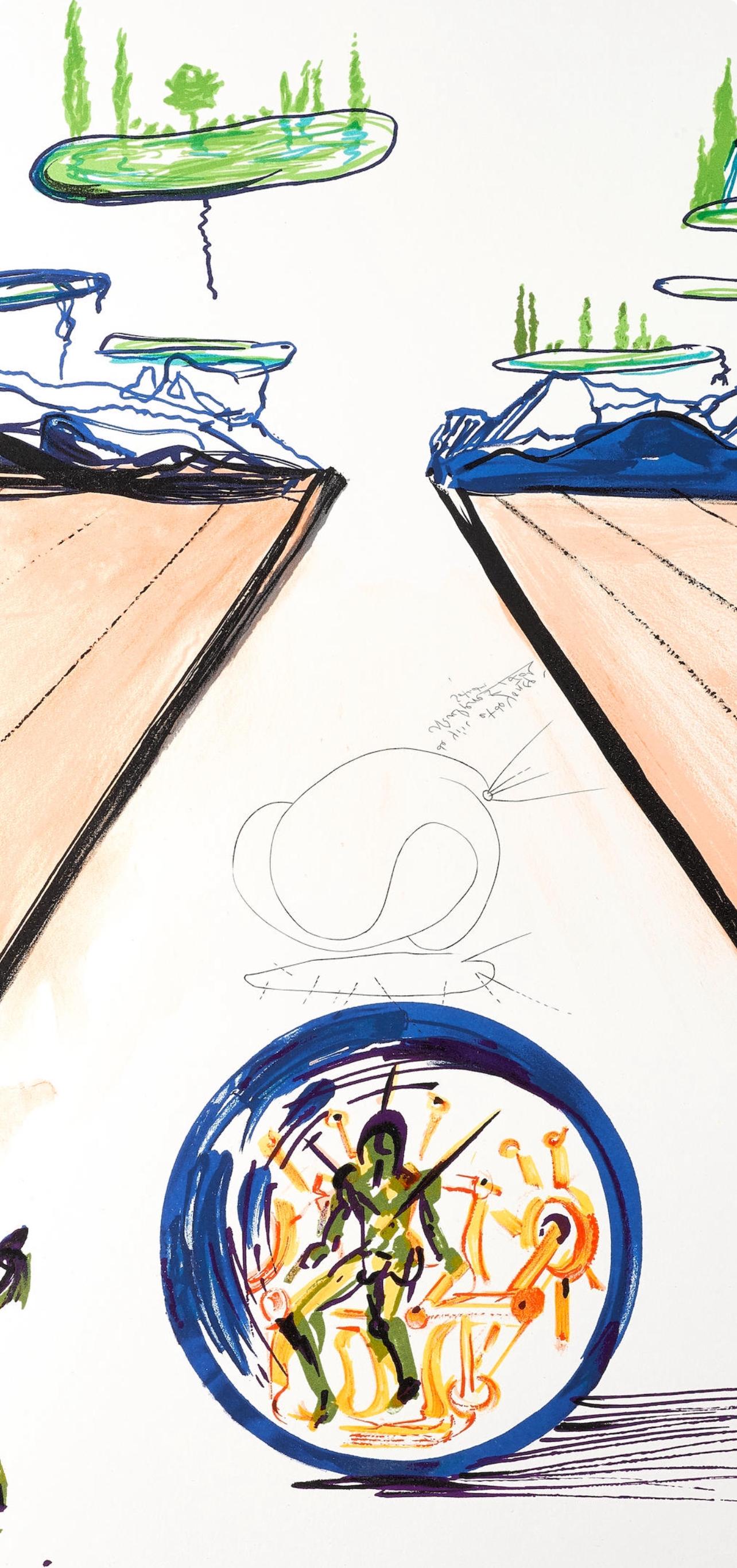 Locomoción paradisíaca intrauterina (M/L 822-831; Campo 75-13) - Print de Salvador Dalí