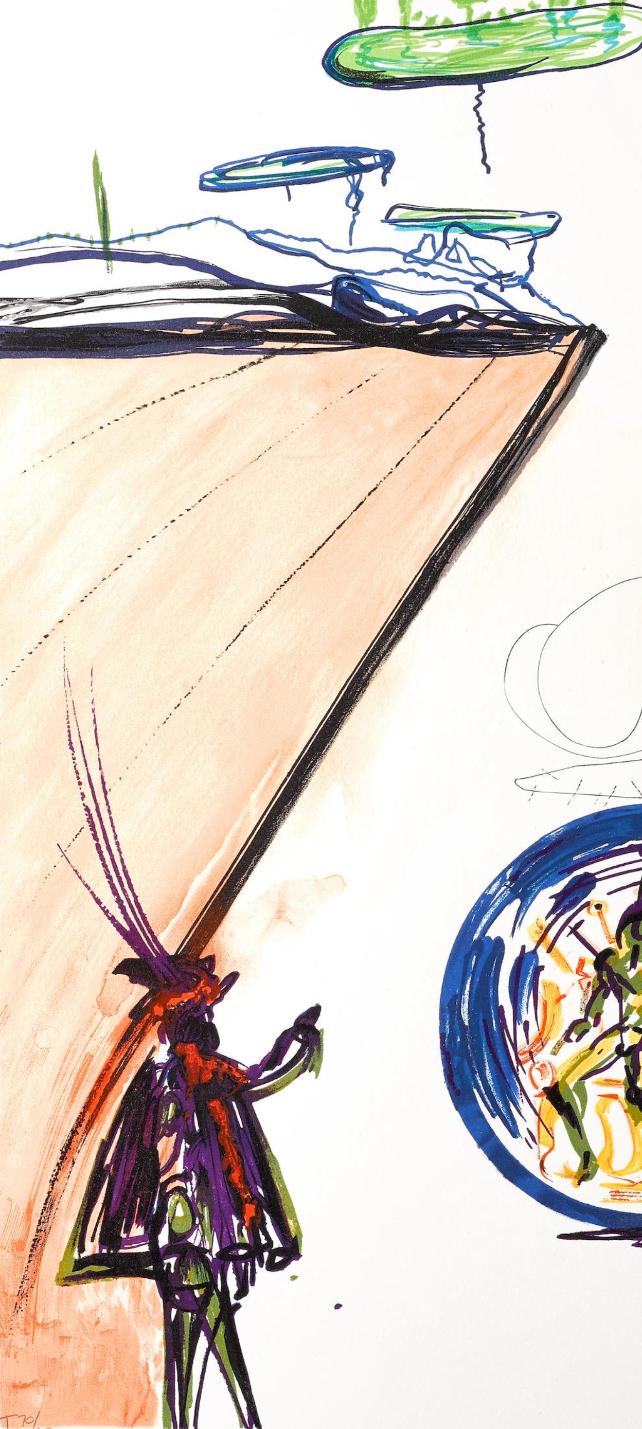 Locomoción paradisíaca intrauterina (M/L 822-831; Campo 75-13) - Print Surrealista de Salvador Dalí