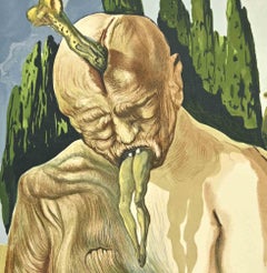 Lucifer - Woodcut print - 1963