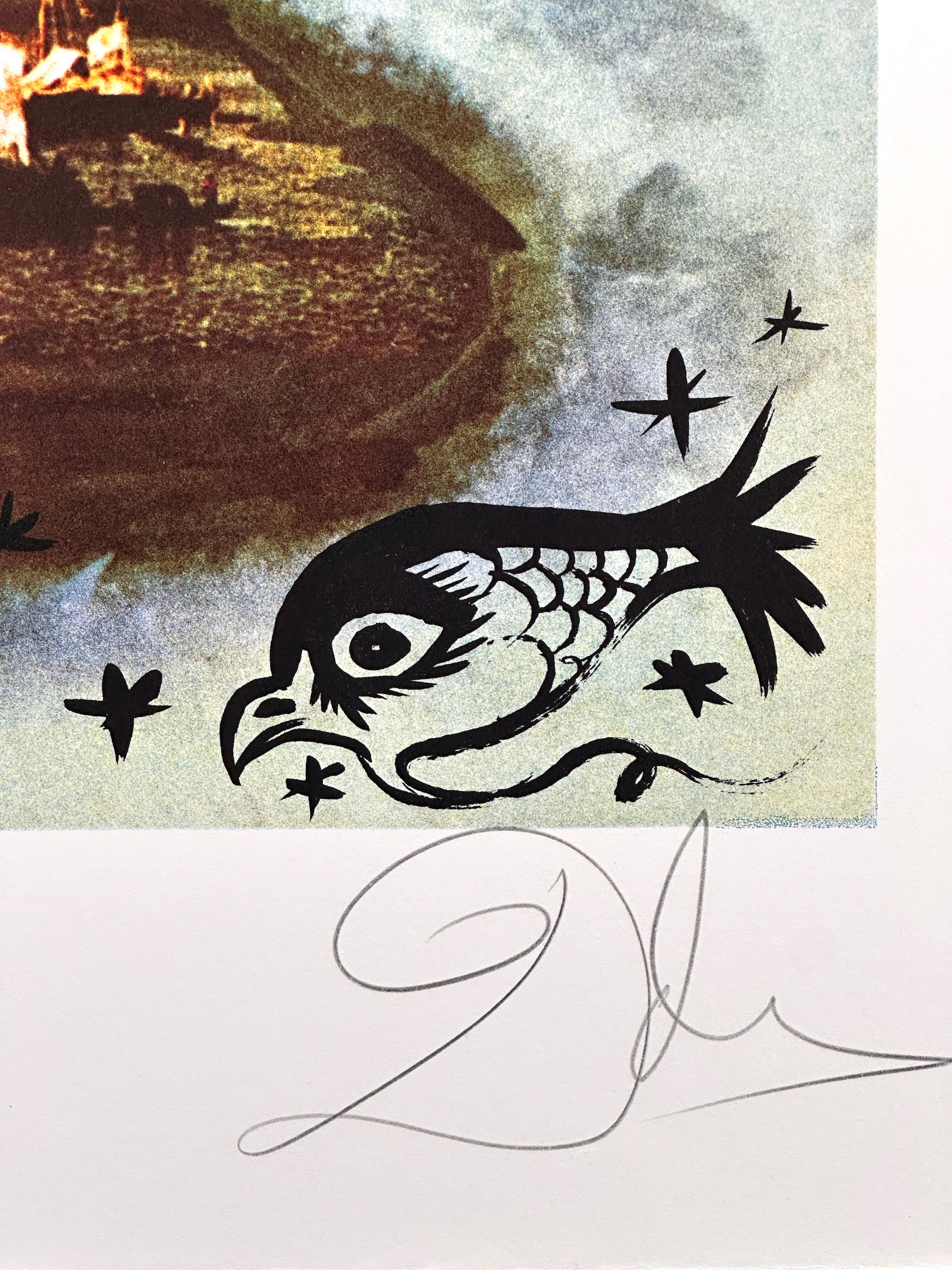 ARTIST: Salvador Dali

TITLE: Lyle Stuart Tarot Prints Two of Swords

MEDIUM: Lithograph

SIGNED: Hand Signed by Salvador Dali

EDITION NUMBER: 100/250

MEASUREMENTS: 22.87