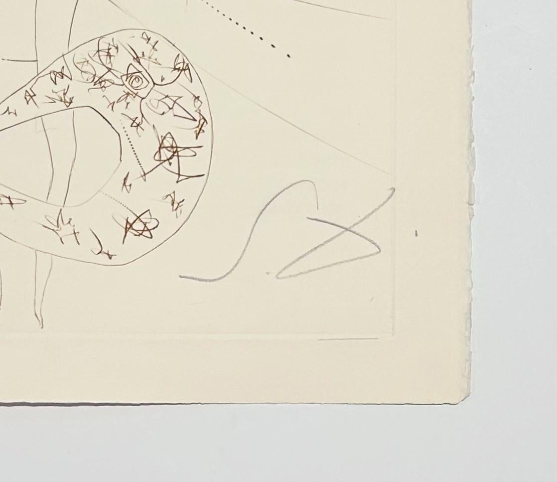 Mad Tristan, from Tristan and Iseult (Beige), Figurative Print, von Salvador Dalí
