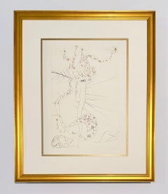 Salvador Dali, Tristan and Iseult Color Engraving, Signed, 1970, Framed