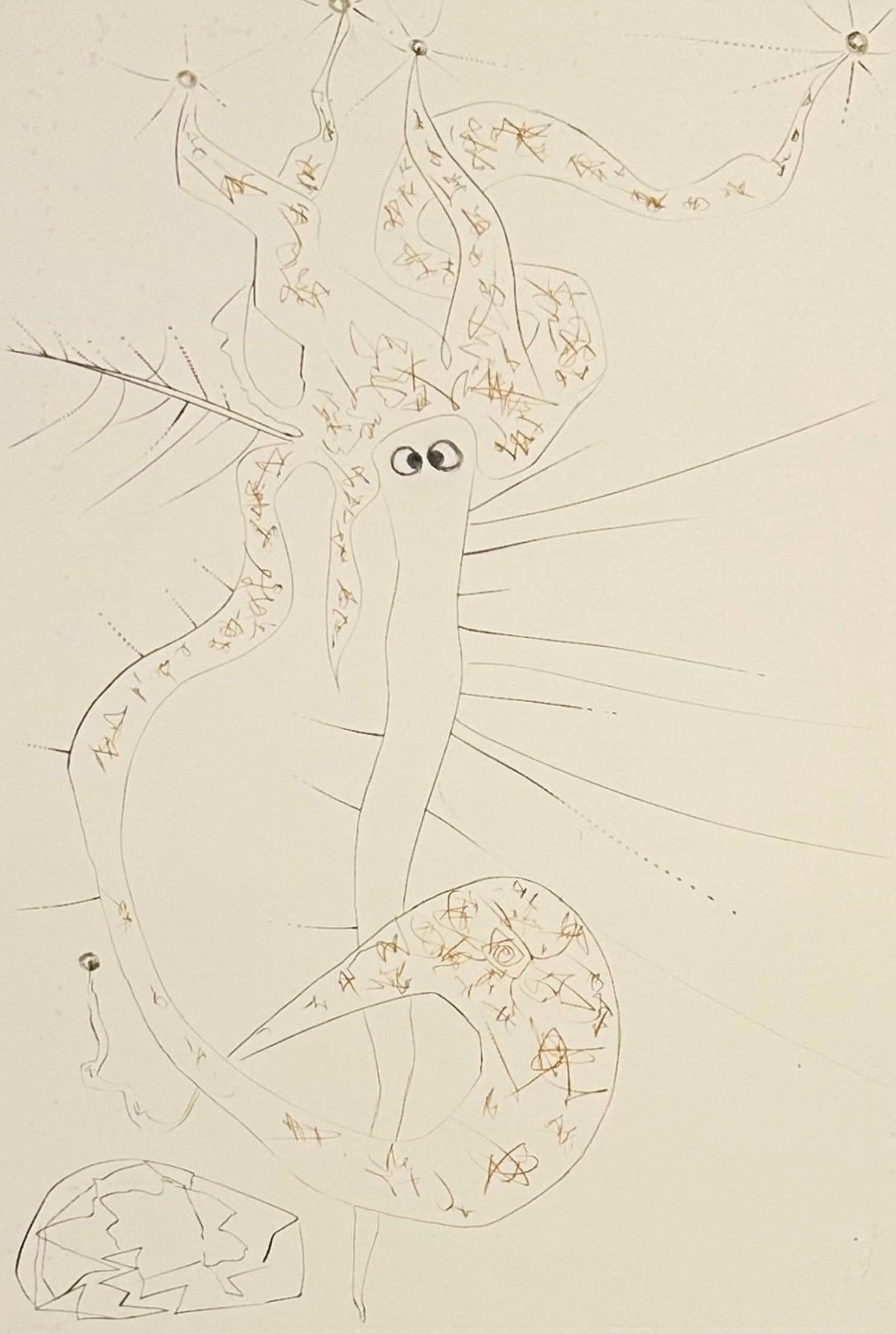 Salvador Dalí Figurative Print – Mad Tristan, from Tristan and Iseult