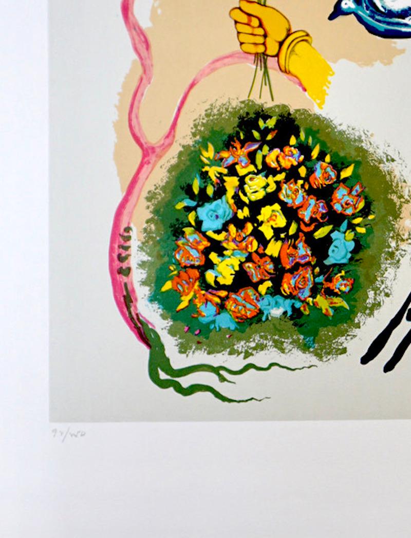 Magischer Schmetterling & The Dream Apparition of The Rose (Surrealismus), Print, von Salvador Dalí