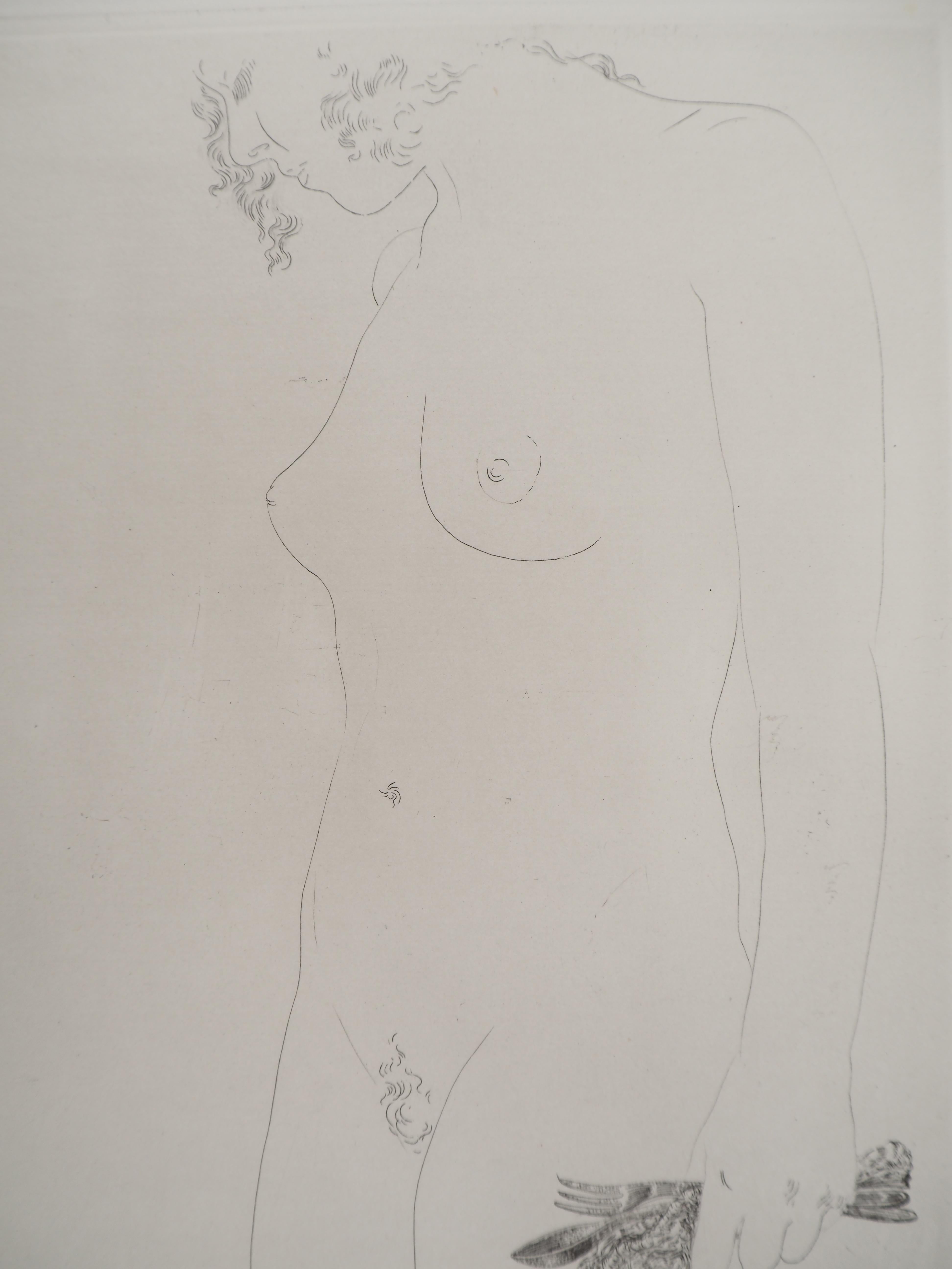 Maldoror : Dreaming Nude - Original etching, HANDSIGNED, 1975 (Field #34-2) For Sale 3
