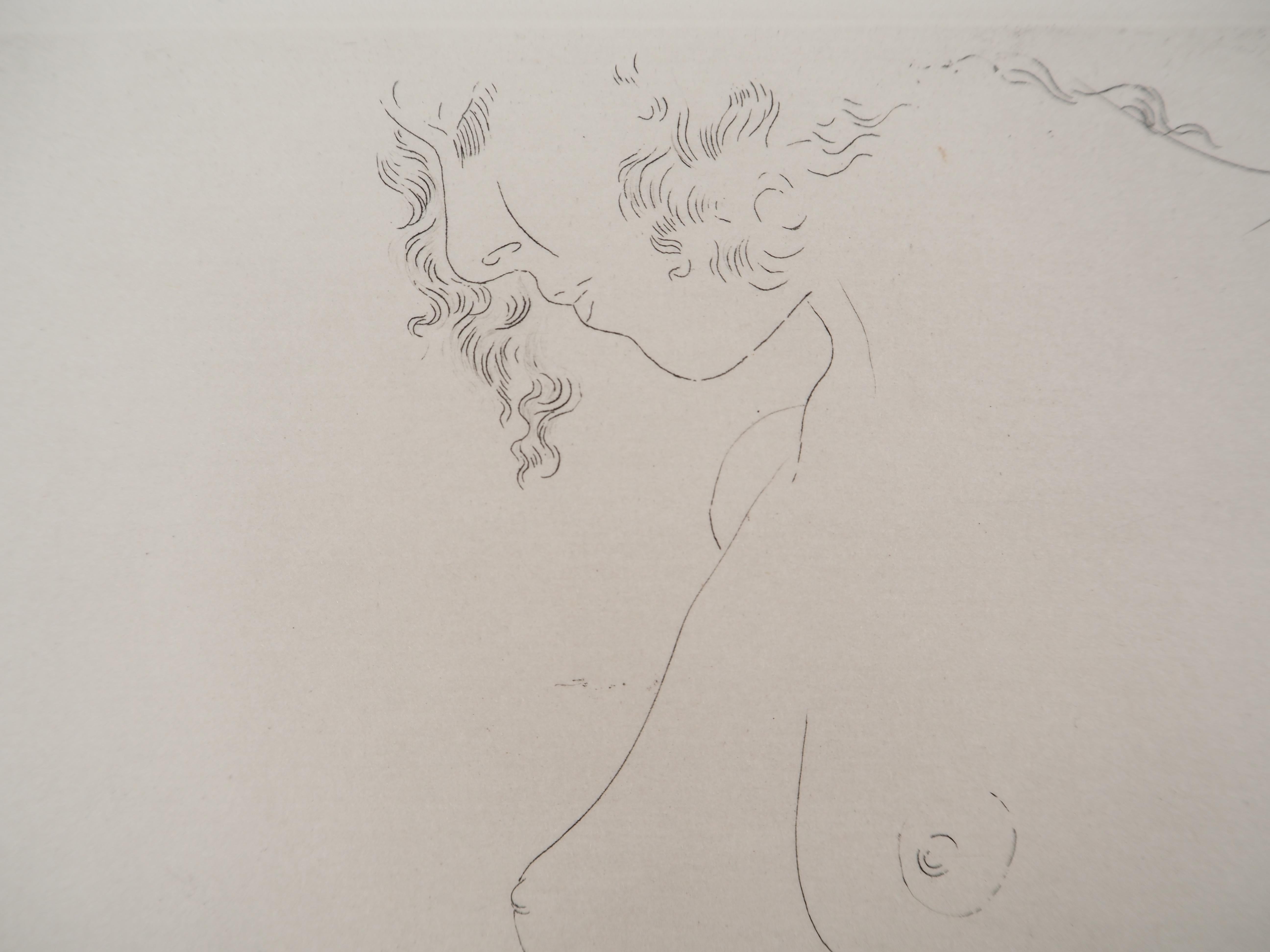 Maldoror : Dreaming Nude - Original etching, HANDSIGNED, 1975 (Field #34-2) For Sale 5