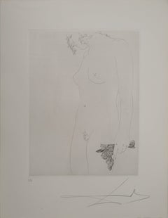 Vintage Maldoror : Dreaming Nude - Original etching, HANDSIGNED, 1975 (Field #34-2)