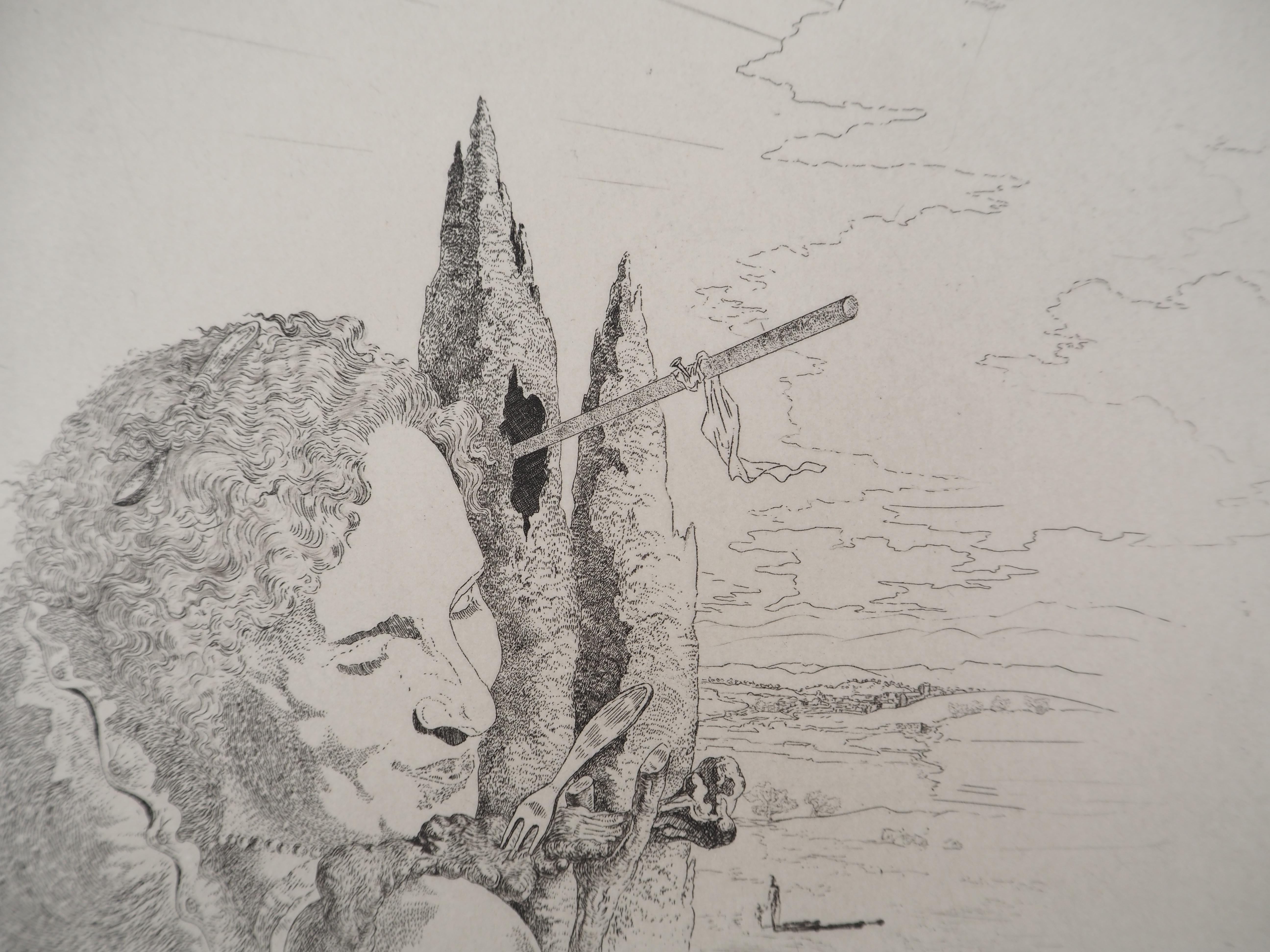Salvador Dali
Gala de l'amour, 1975

Gravure originale 
Signé au crayon 
Limité à 100 exemplaires (Ici numéroté 52)
Sur vélin d'Arches  32.5 x 25 cm (c. 12.7 x 9.8 in)

INFORMATION : Cette gravure fait partie de la série 