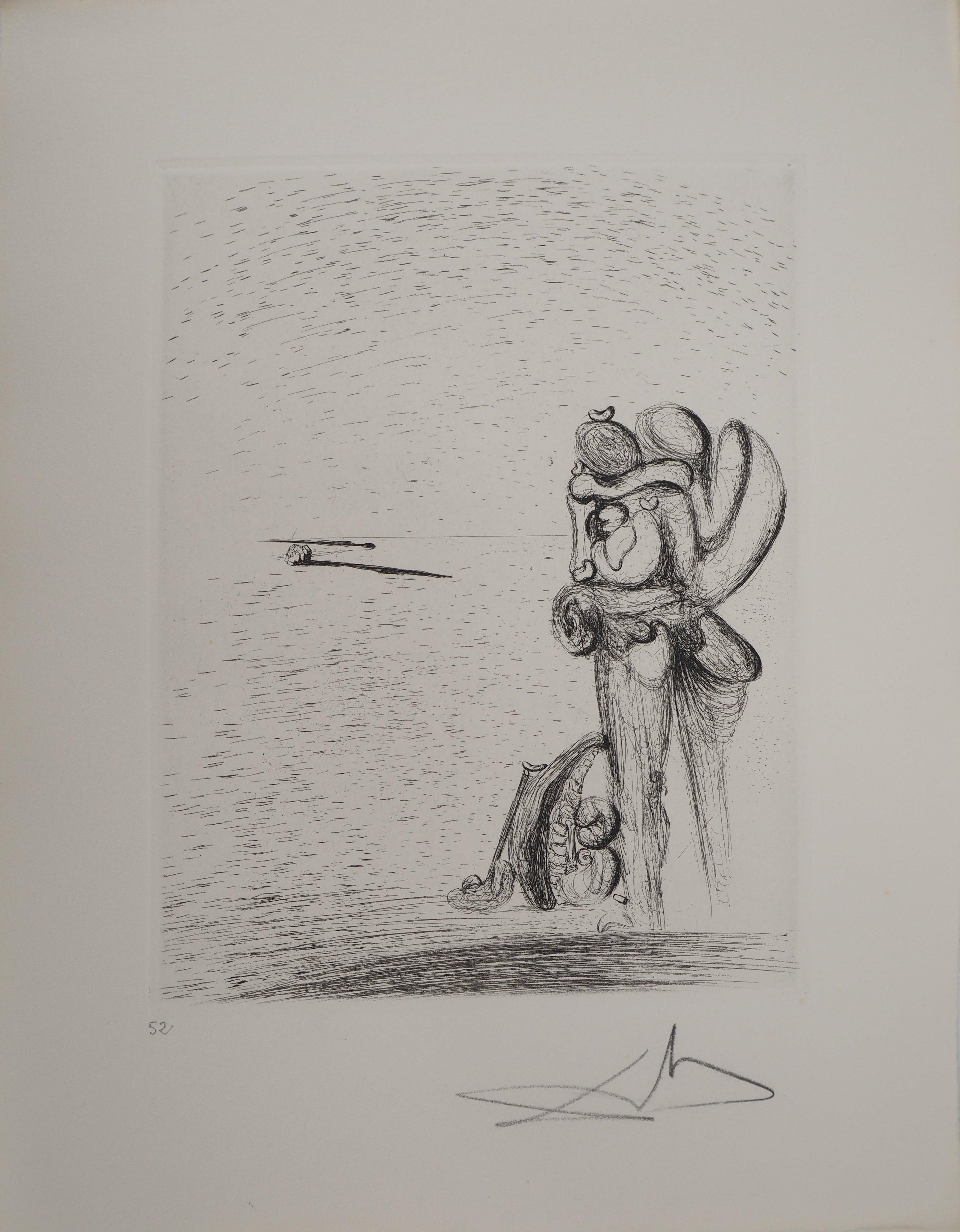 Maldoror : Surrealist Lovers - Original etching, HANDSIGNED, 1975 #Field #34-2