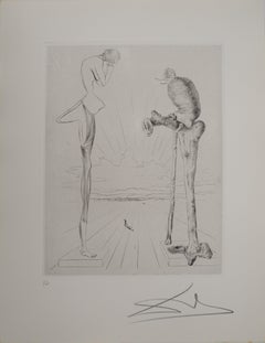 Maldoror : Le géant avec un sac - gravure originale, signée à la main