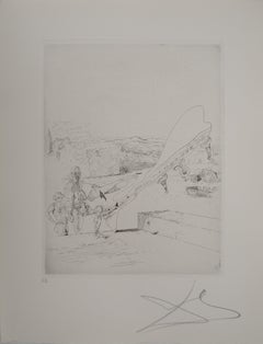 Maldoror : Vanitas in Landscape – Original-Radierung, handsigniert, 1975