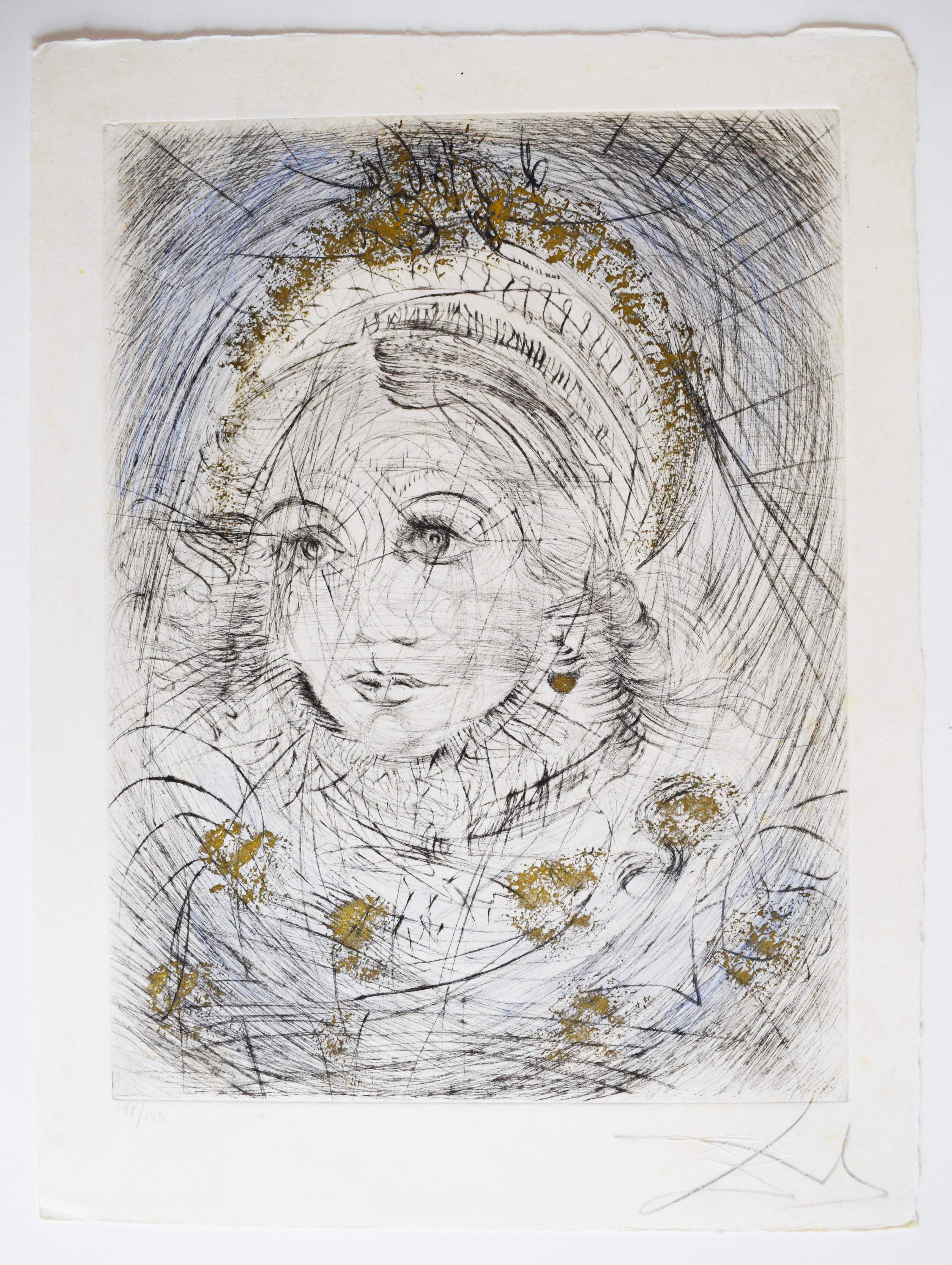 Marguerite, tirée de Faust (Nuit de Walpurgis) - Surréalisme espagnol - Print de Salvador Dalí