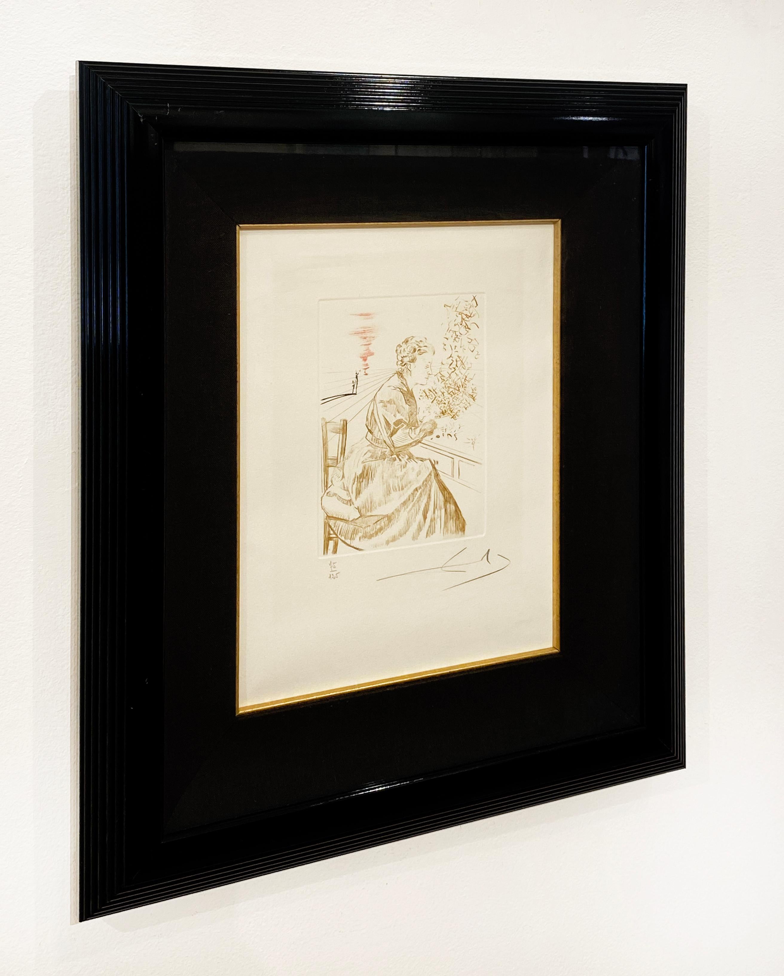 Artist:  Dali, Salvador
Title:  Marie Curie
Series:  Medicine and Science
Date:  1970
Medium:  drypoint
Framed Dimensions:  20.25