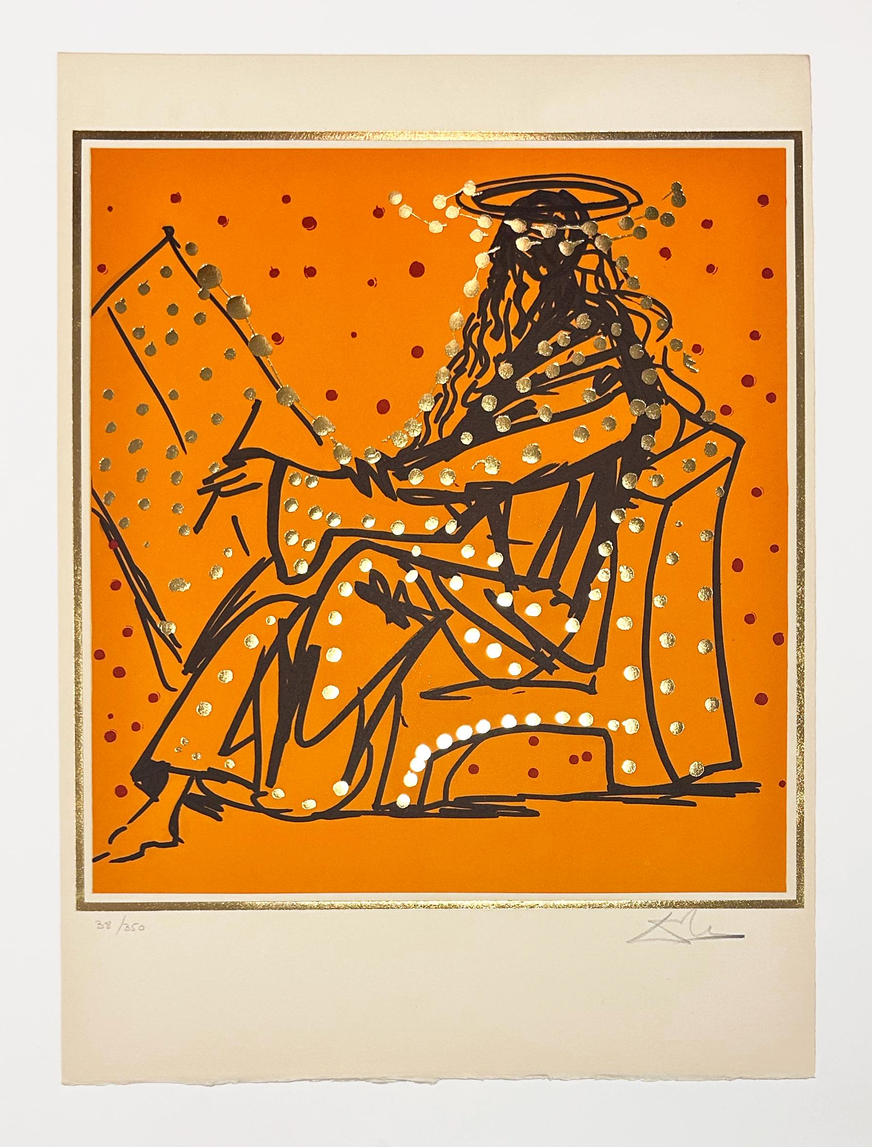 Artist: Salvador Dali
Title: Mark (Merlin the Magician)
Portfolio: 1972 The Twelve Apostles (Knights of the Round Table)
Medium: Lithograph
Year: 1972
Edition: 38/350
Frame Size: 29 7/8