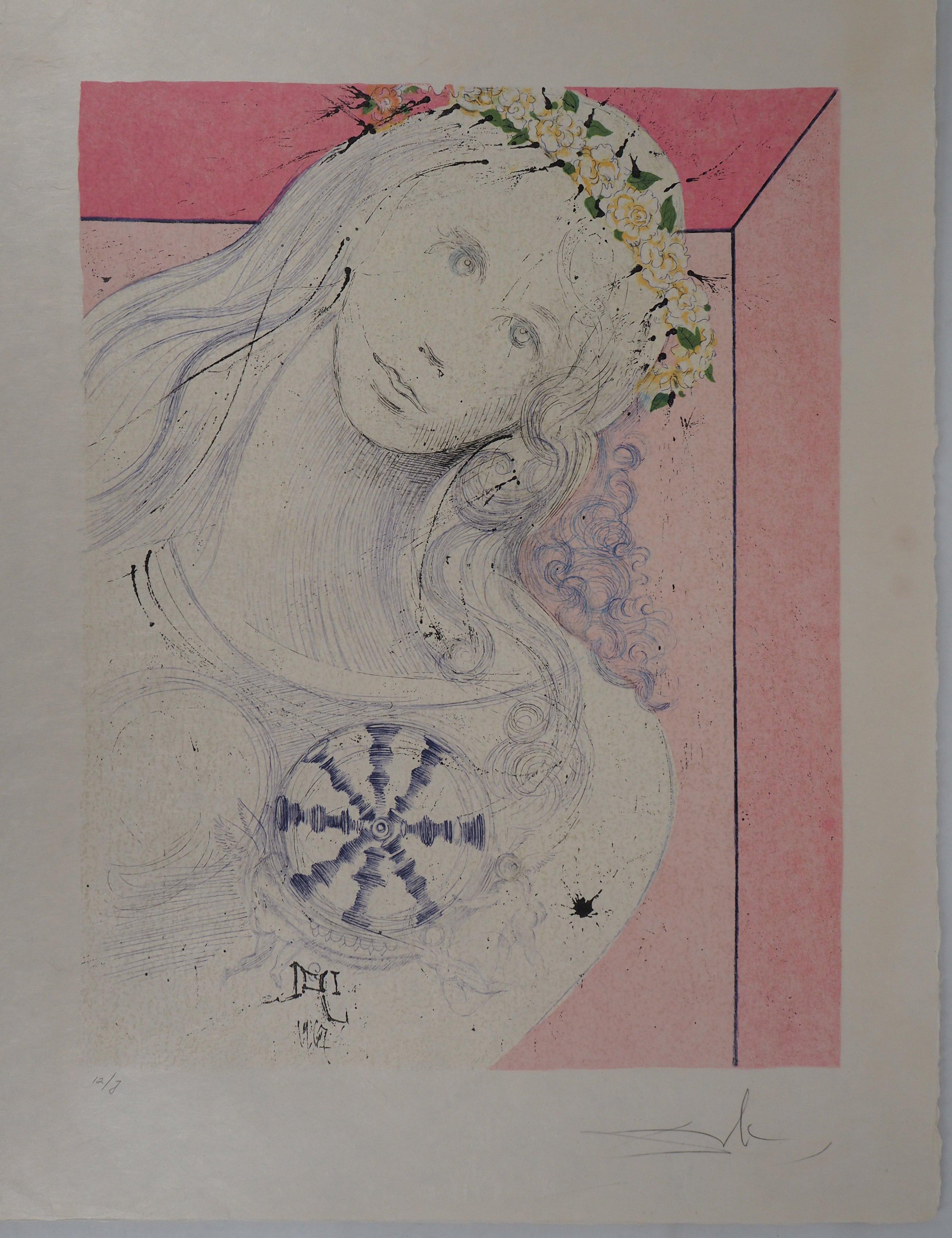 Salvador Dalí Figurative Print - Marquis de Sade : As Pure as Her Heart - Handsigned lithograph