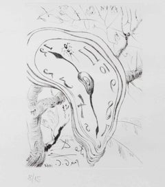 Melting Clock - Original Etching by Salvador Dalí­ - 1968