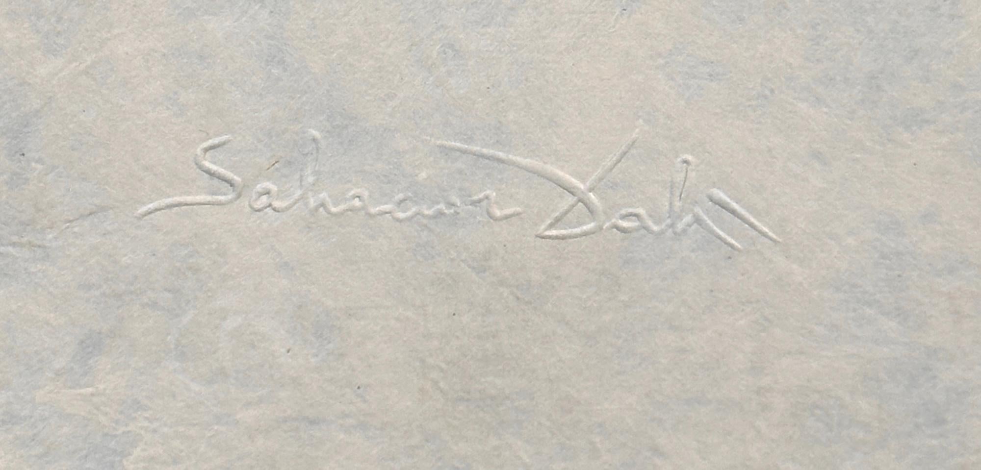 ARTIST: Salvador Dali

TITLE: Memories of Surrealism Angel of Dada Surrealism

MEDIUM: Etching on Japon Paper

SIGNED: Hand Signed by Salvador Dali

EDITION NUMBER: A XXX/XL

MEASUREMENTS: 29.75