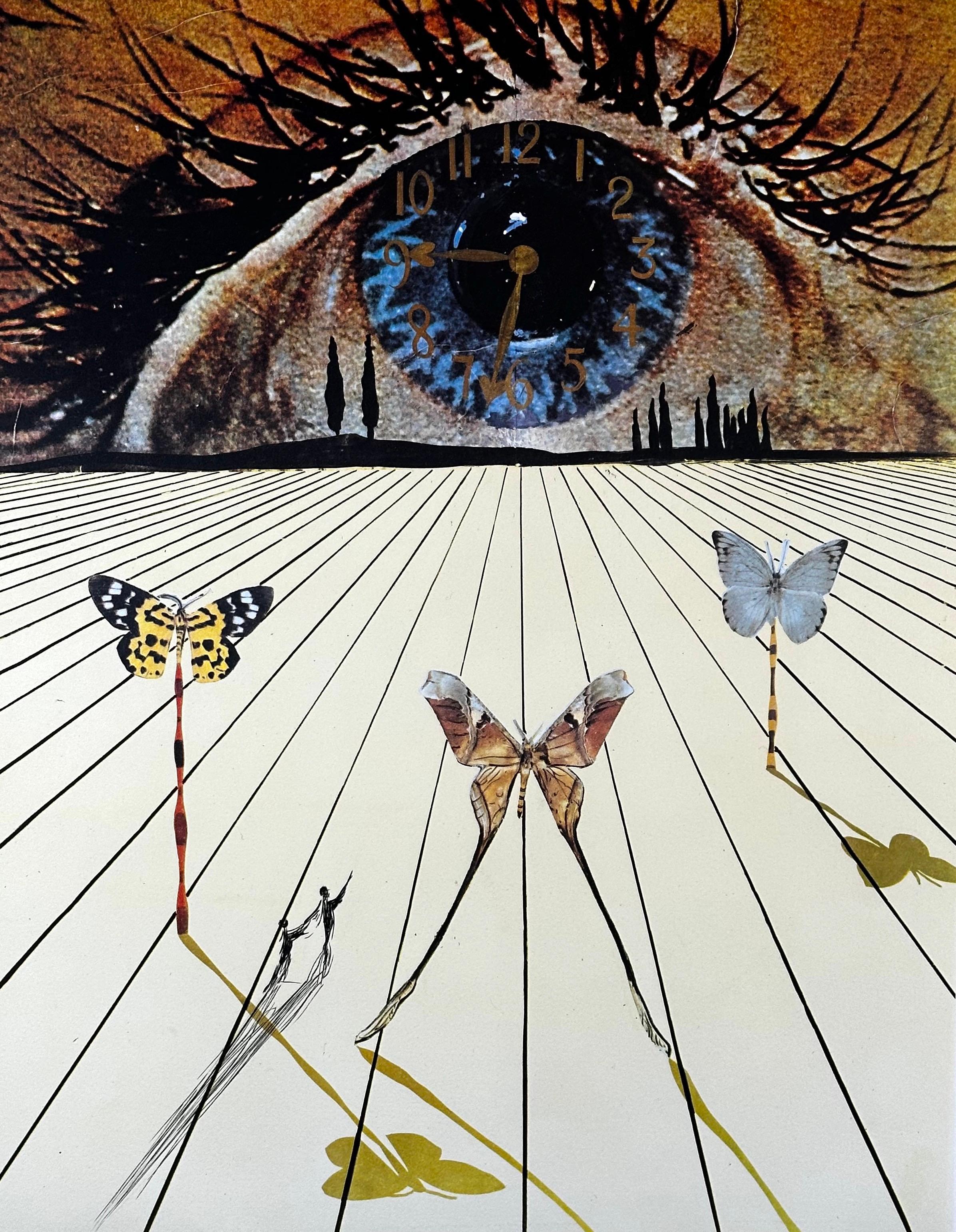 Erinnerungen am Surrealismus Das Auge der surrealistischen Zeit – Print von Salvador Dalí