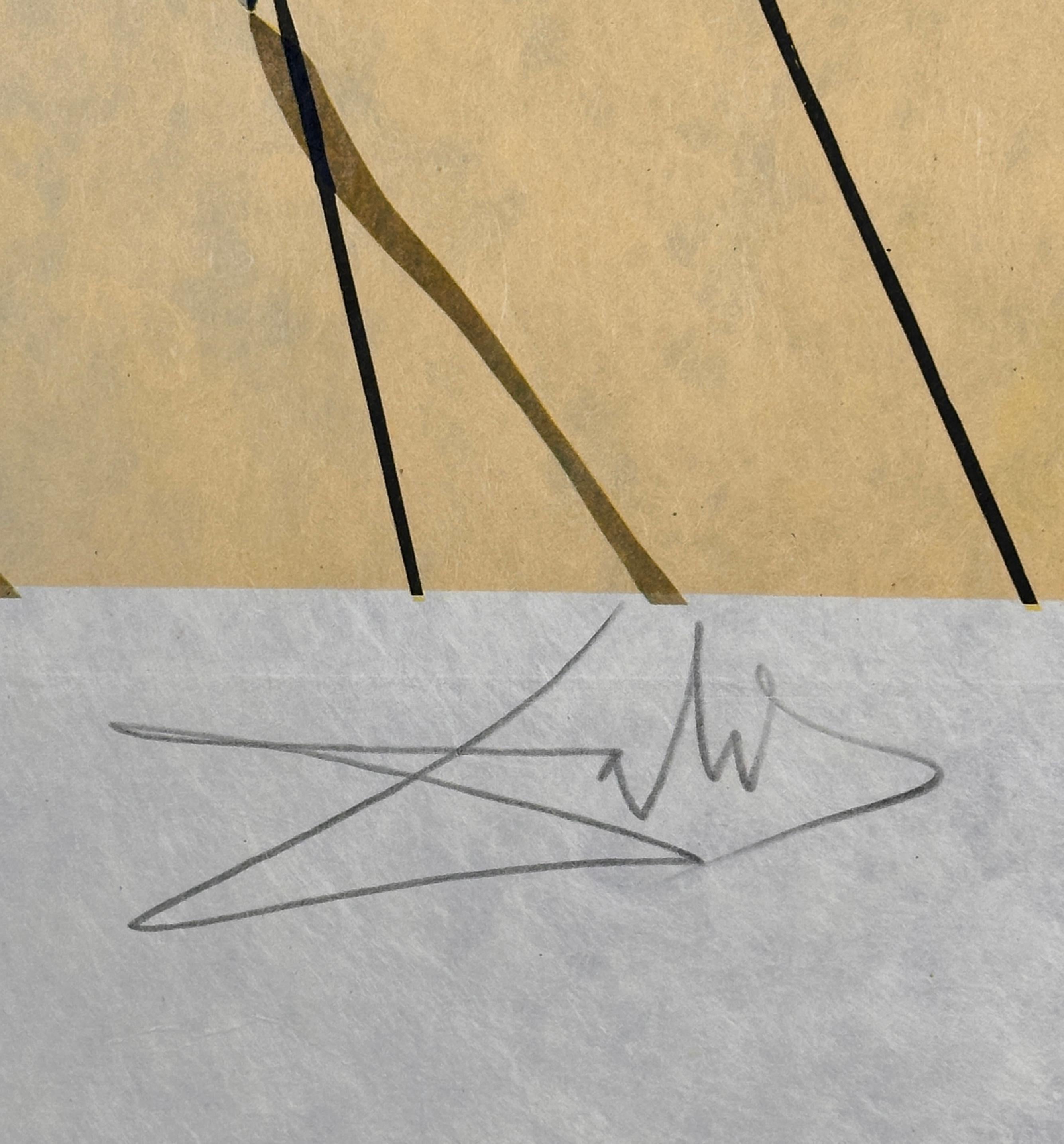 Memories of Surrealism The Eye of Surrealist Time - Beige Print by Salvador Dalí