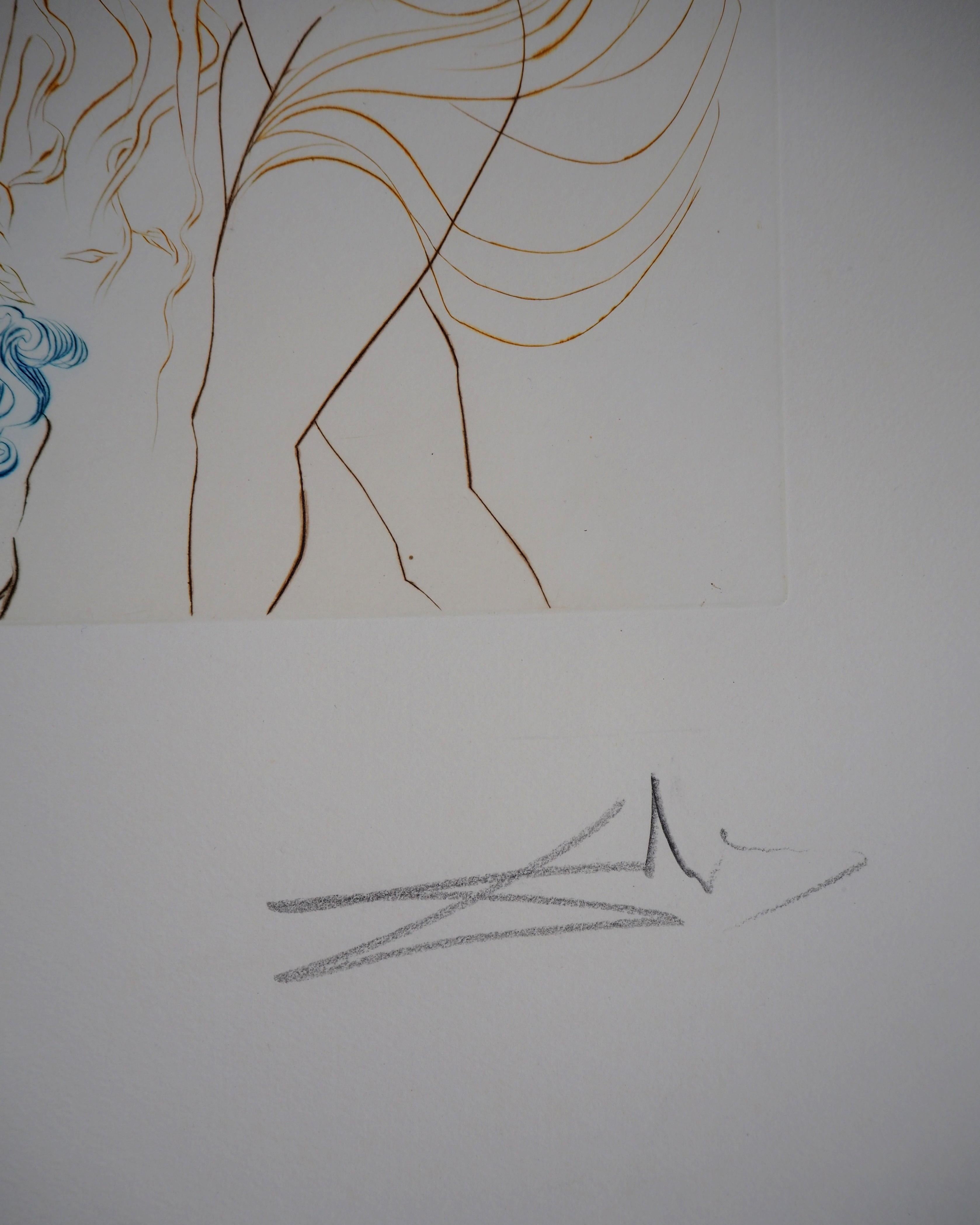 Milton, Paradiso perduto: La coppa offerta - Acquaforte originale firmata a mano, 1974 - Print di Salvador Dalí