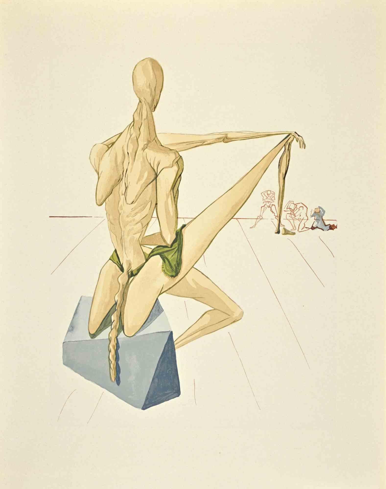 Salvador Dalí Print - Minos - Woodcut print - 1964