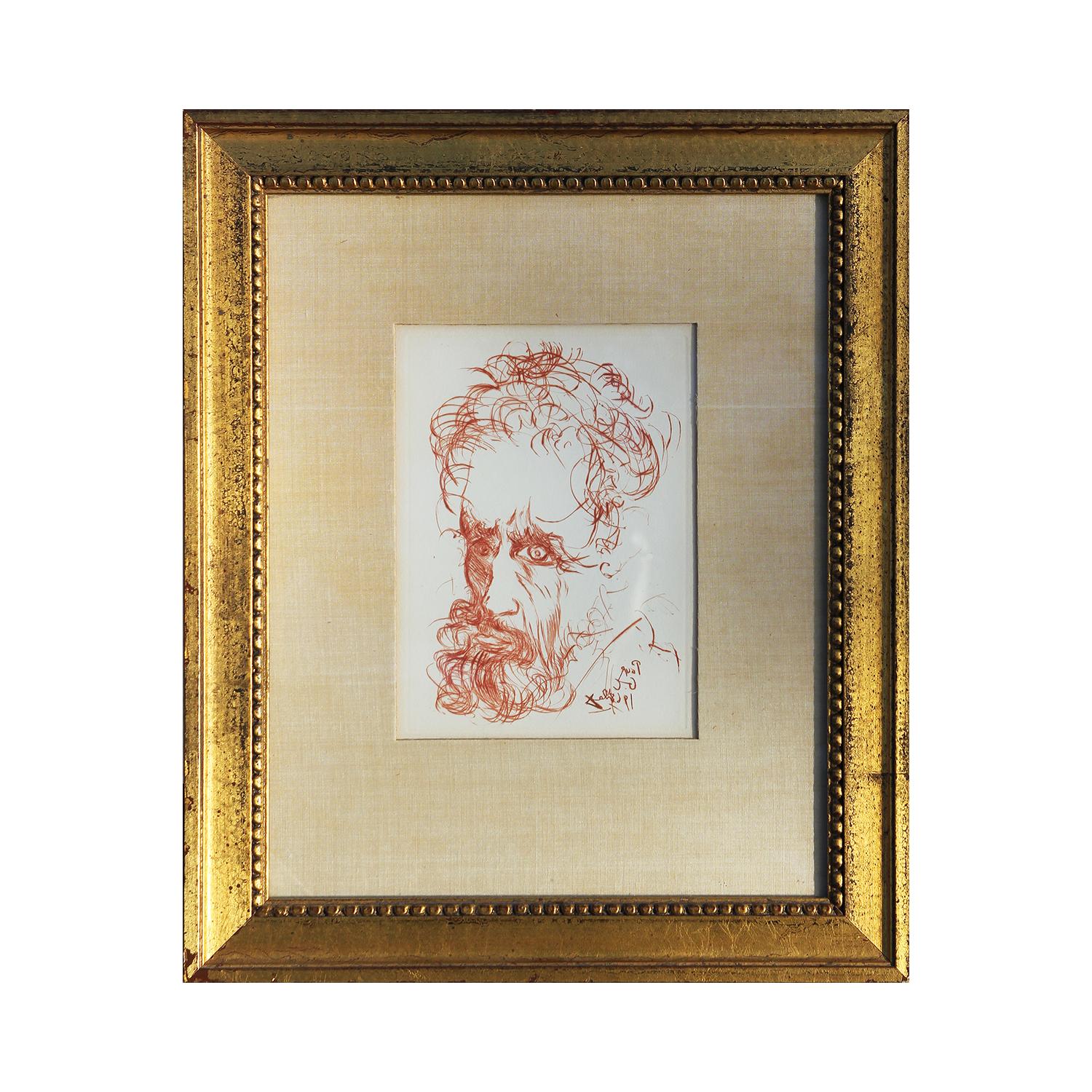 Modern Michelangelo Artist Portrait Original Etching for the Collector’s Guild - Print by Salvador Dalí