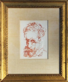 Modern Michelangelo Artist Portrait Original Etching for the Collector’s Guild