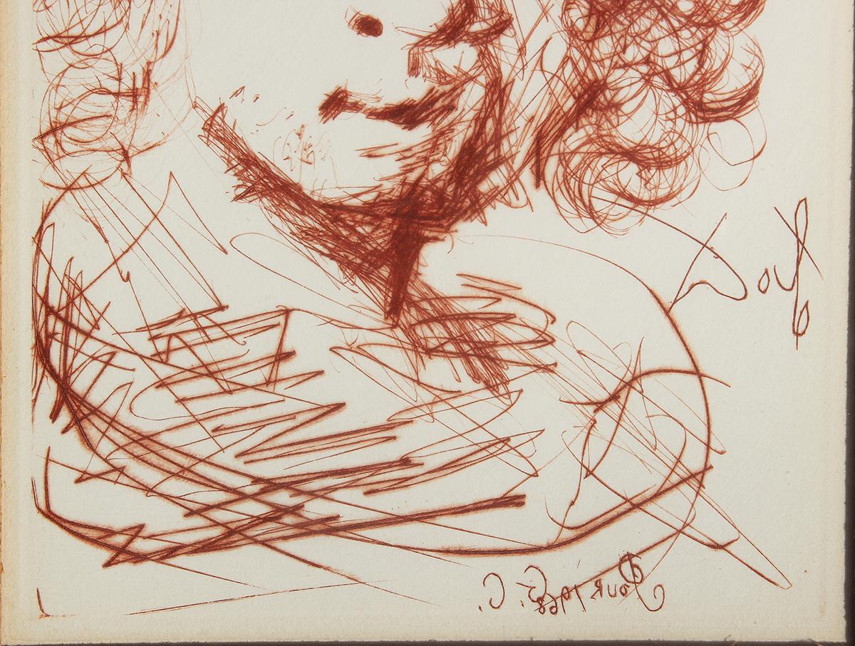 Modern Rembrandt Artist Portrait Original Etching for the Collector’s Guild 1
