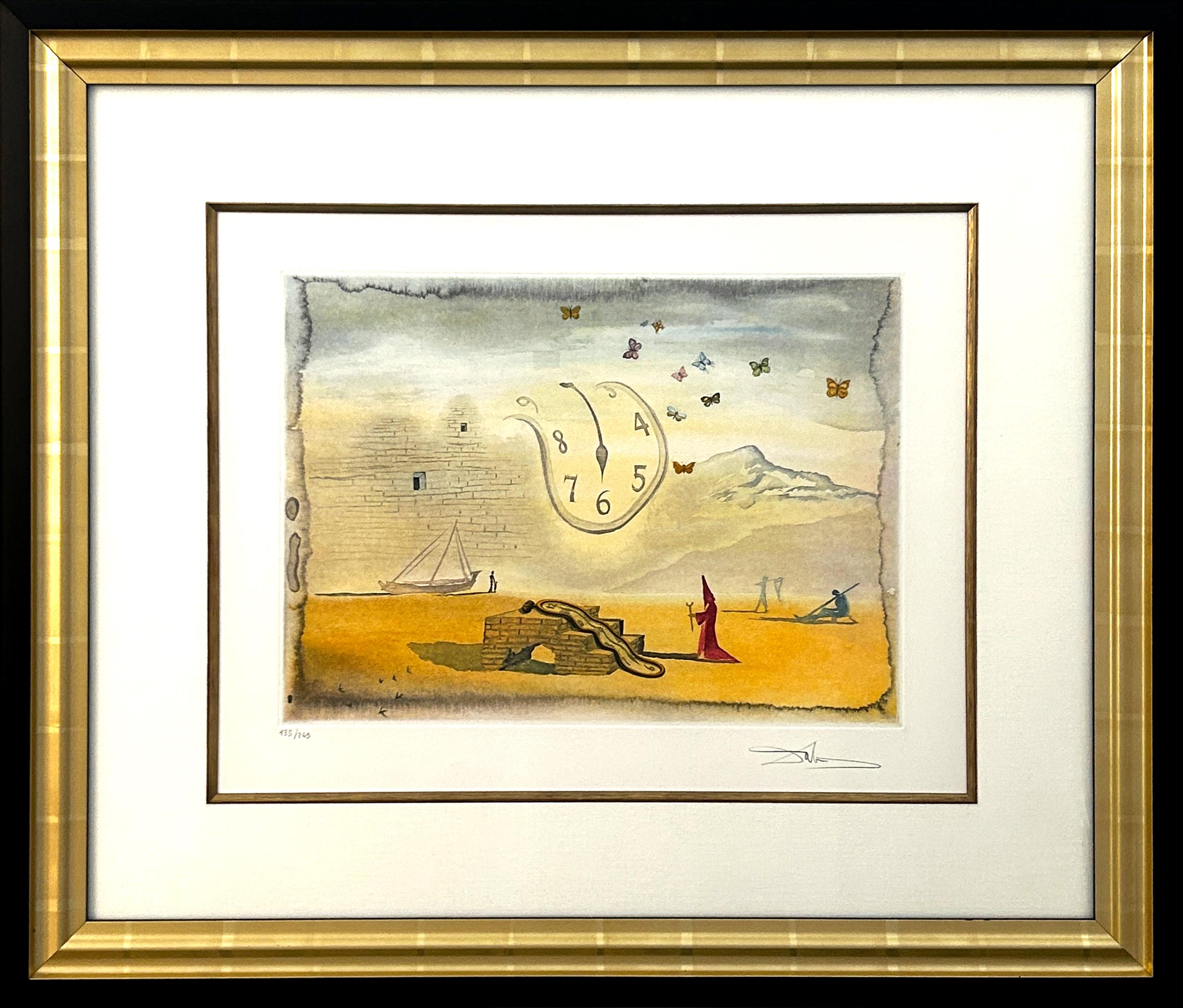 Montre Molles et les Papillons - Contemporain Print par Salvador Dalí