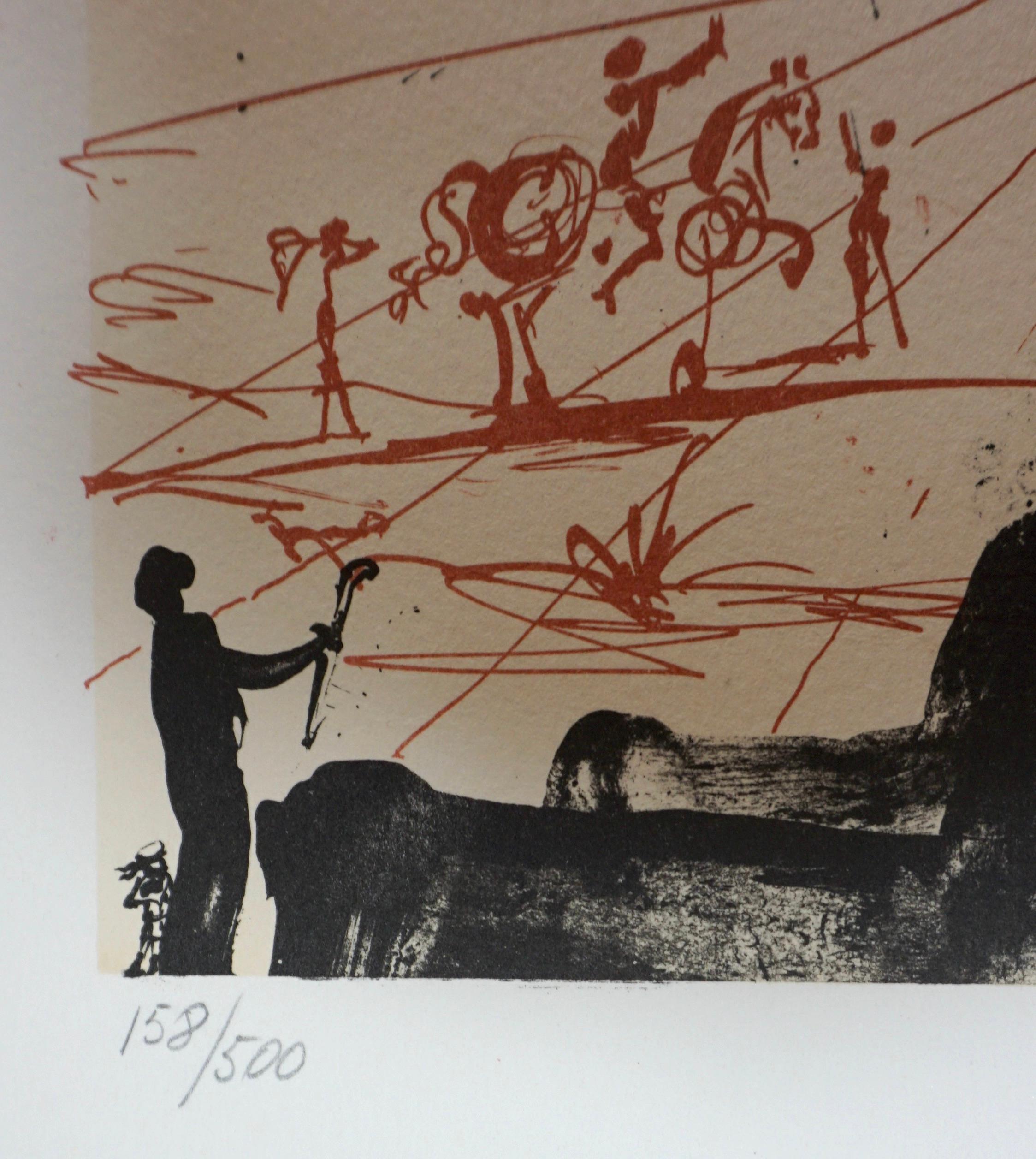 Monumento a Picasso - Print Grigio di Salvador Dalí