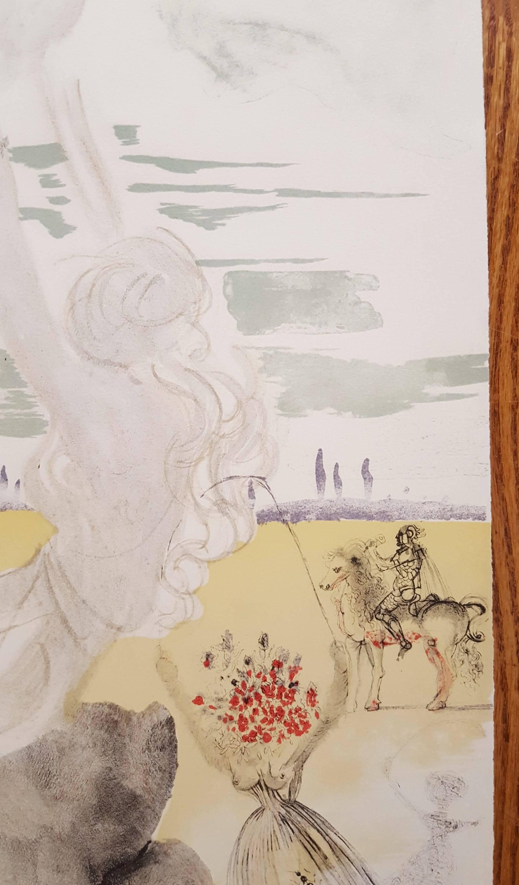 Monument to the Ideal Doctor - Beige Figurative Print by Salvador Dalí