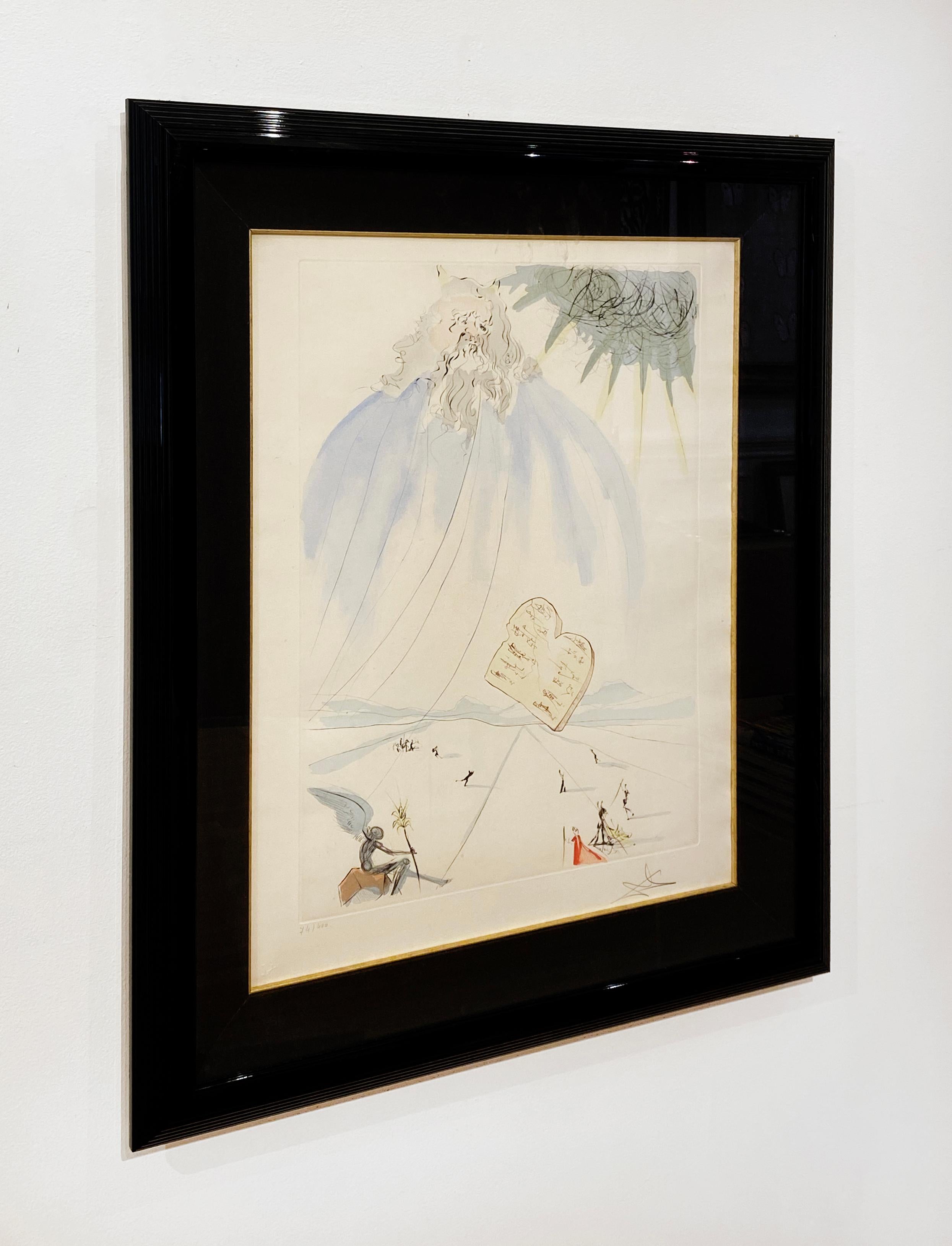 Artist:  Dali, Salvador
Title:  Moses
Series:  Our Historical Heritage
Date:  1975
Medium:  drypoint with added color
Unframed Dimensions: 26