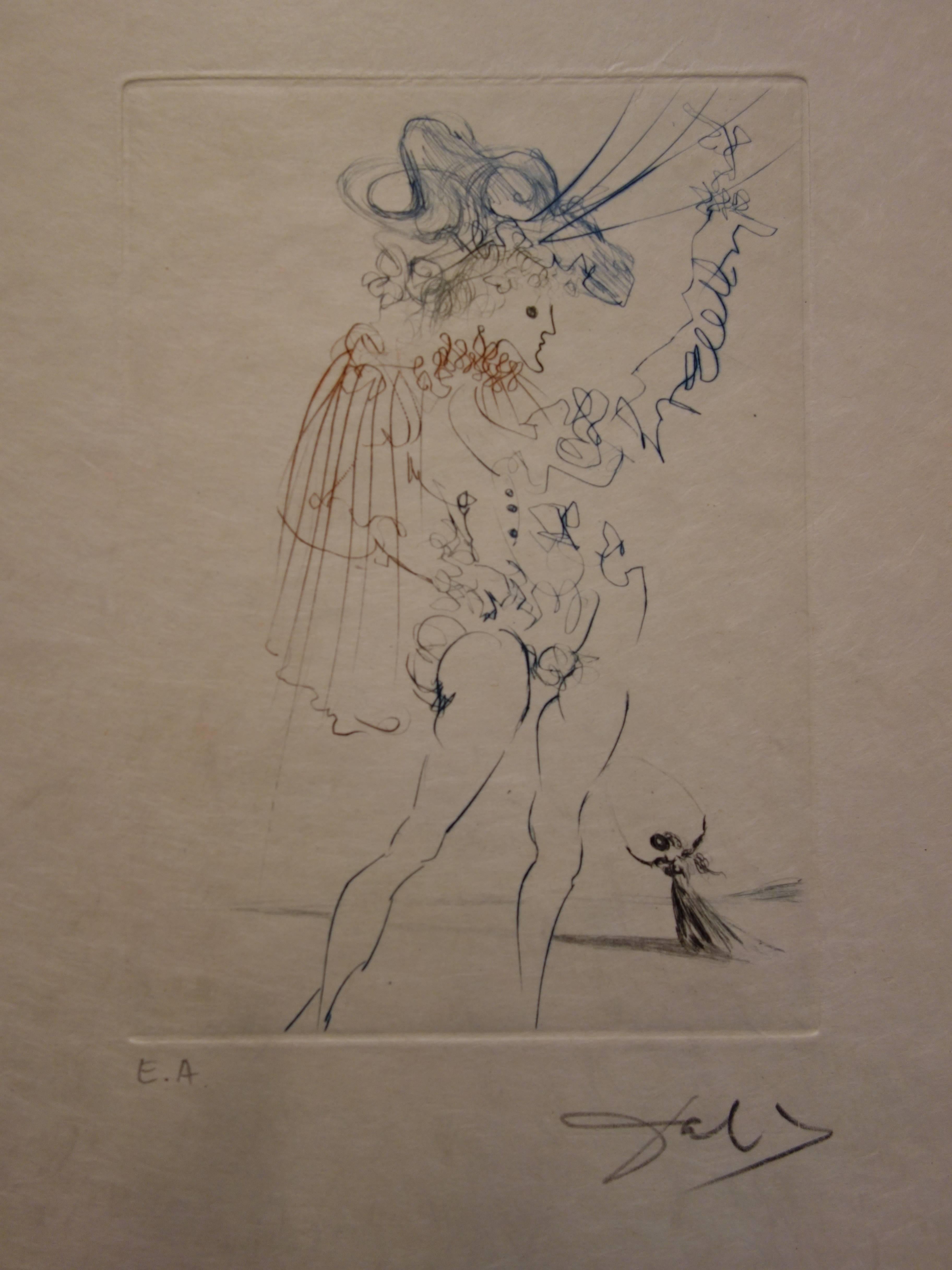 Salvador Dalí Figurative Print - Much Ado About Shakespeare : Measure for Measure - Original  Signed Etching