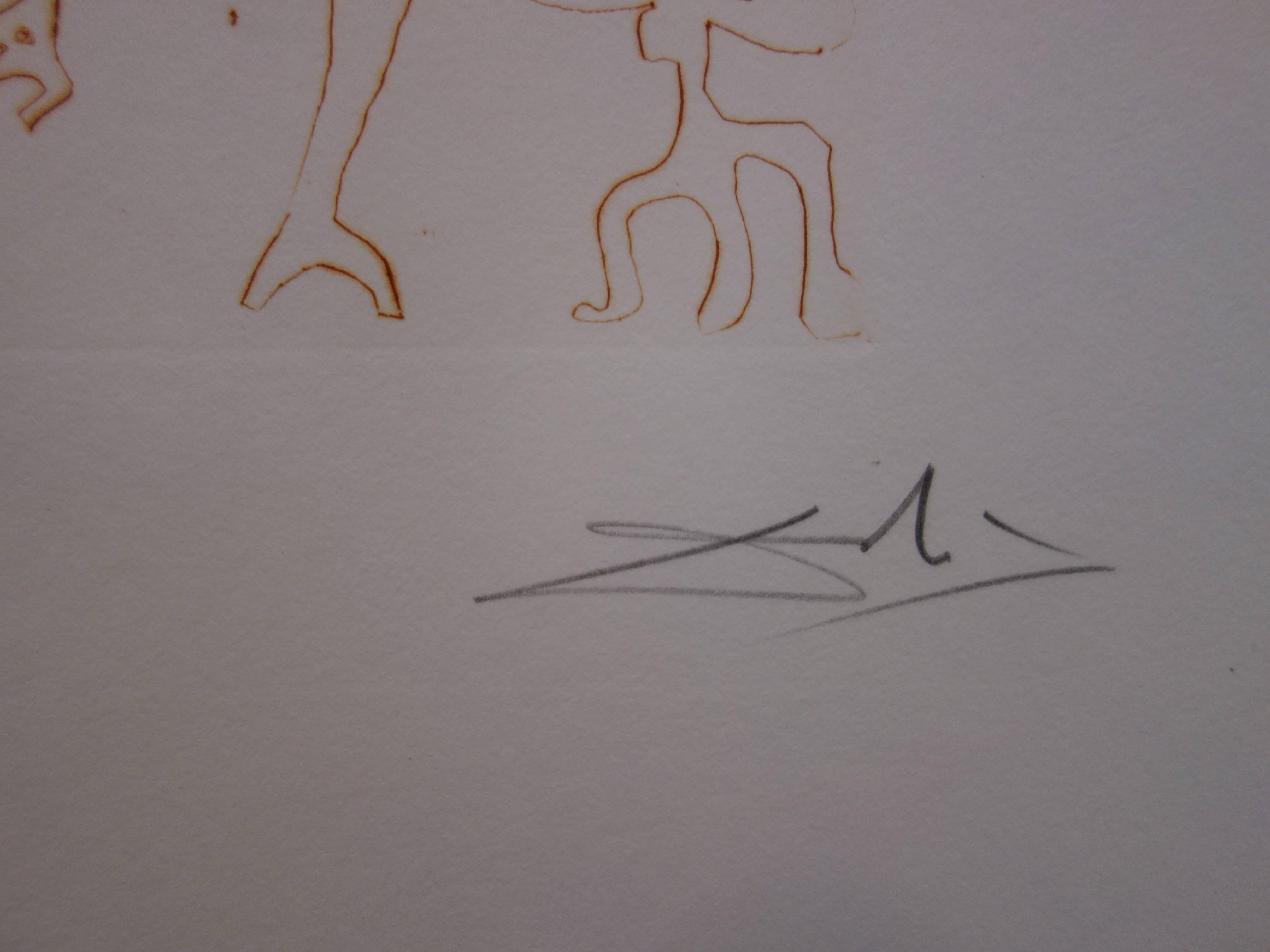 Much Ado über Shakespeare: Kaufmann von Venedig – Original  Ätzung signiert – Print von Salvador Dalí