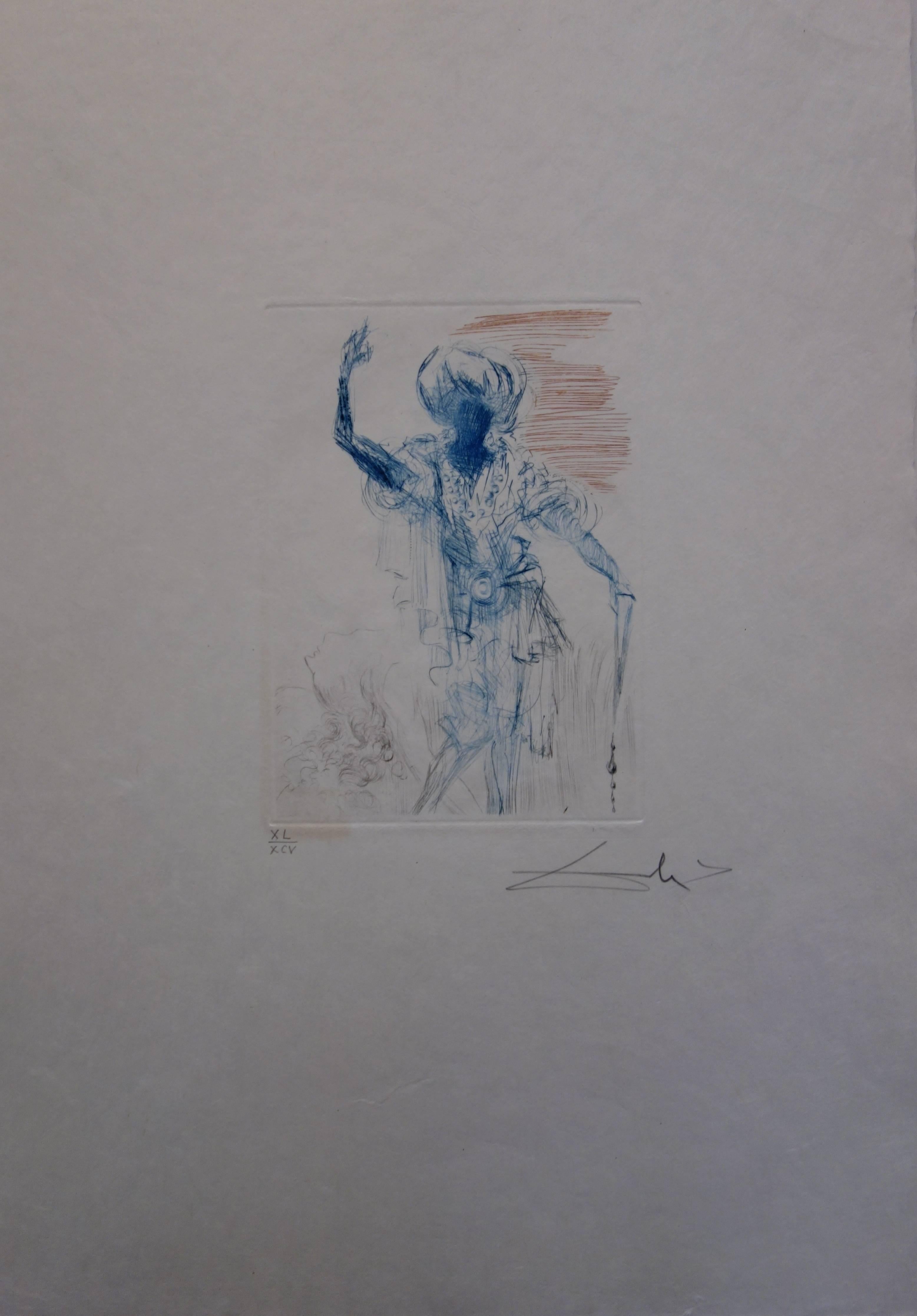 Much Ado About Shakespeare : Othello - Original  Signed Etching - Surrealist Print by Salvador Dalí