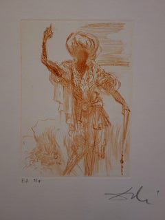 Vintage Much Ado About Shakespeare : Othello - Original  Signed Etching