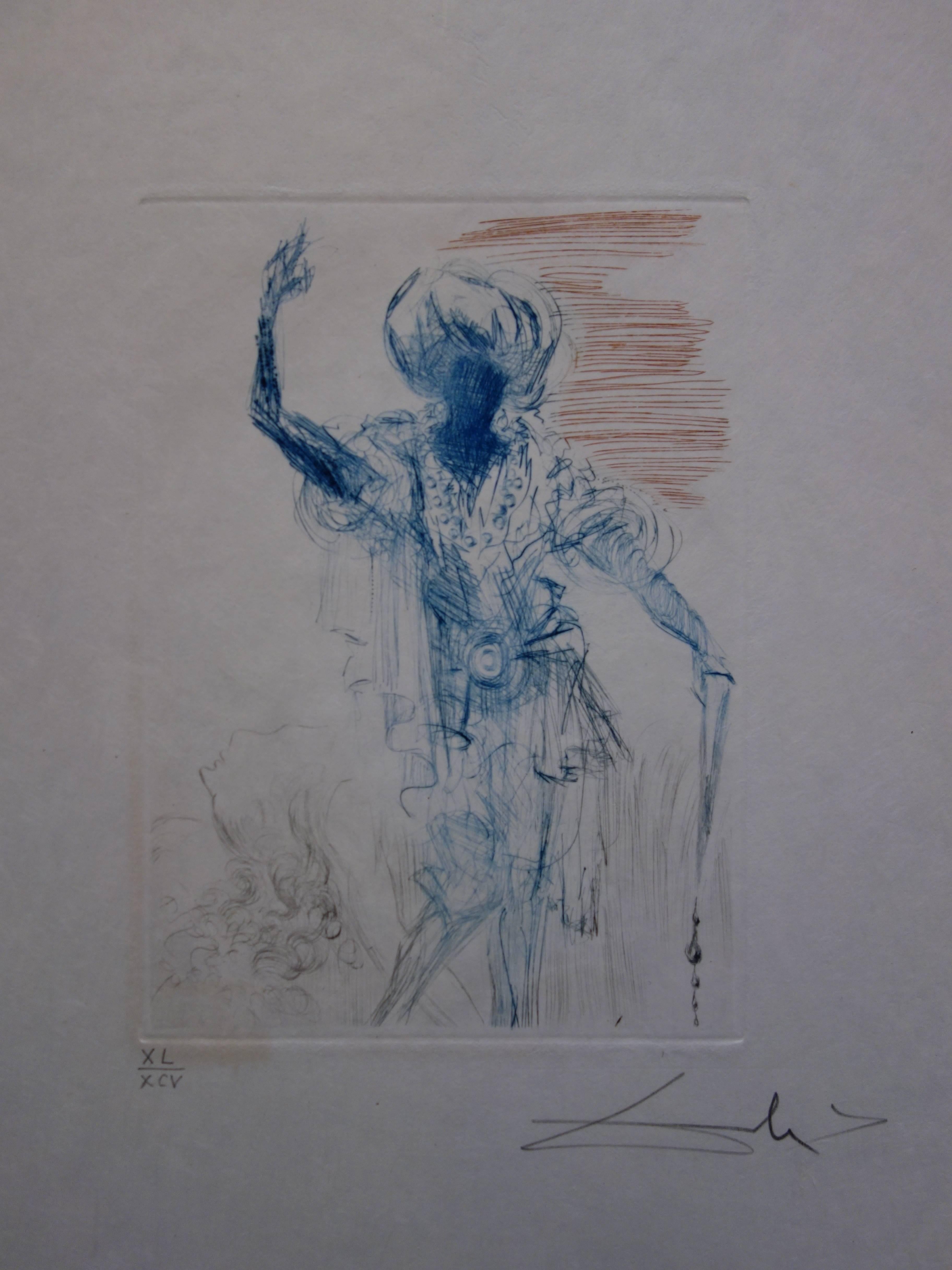 Salvador Dalí Figurative Print - Much Ado About Shakespeare : Othello - Original  Signed Etching