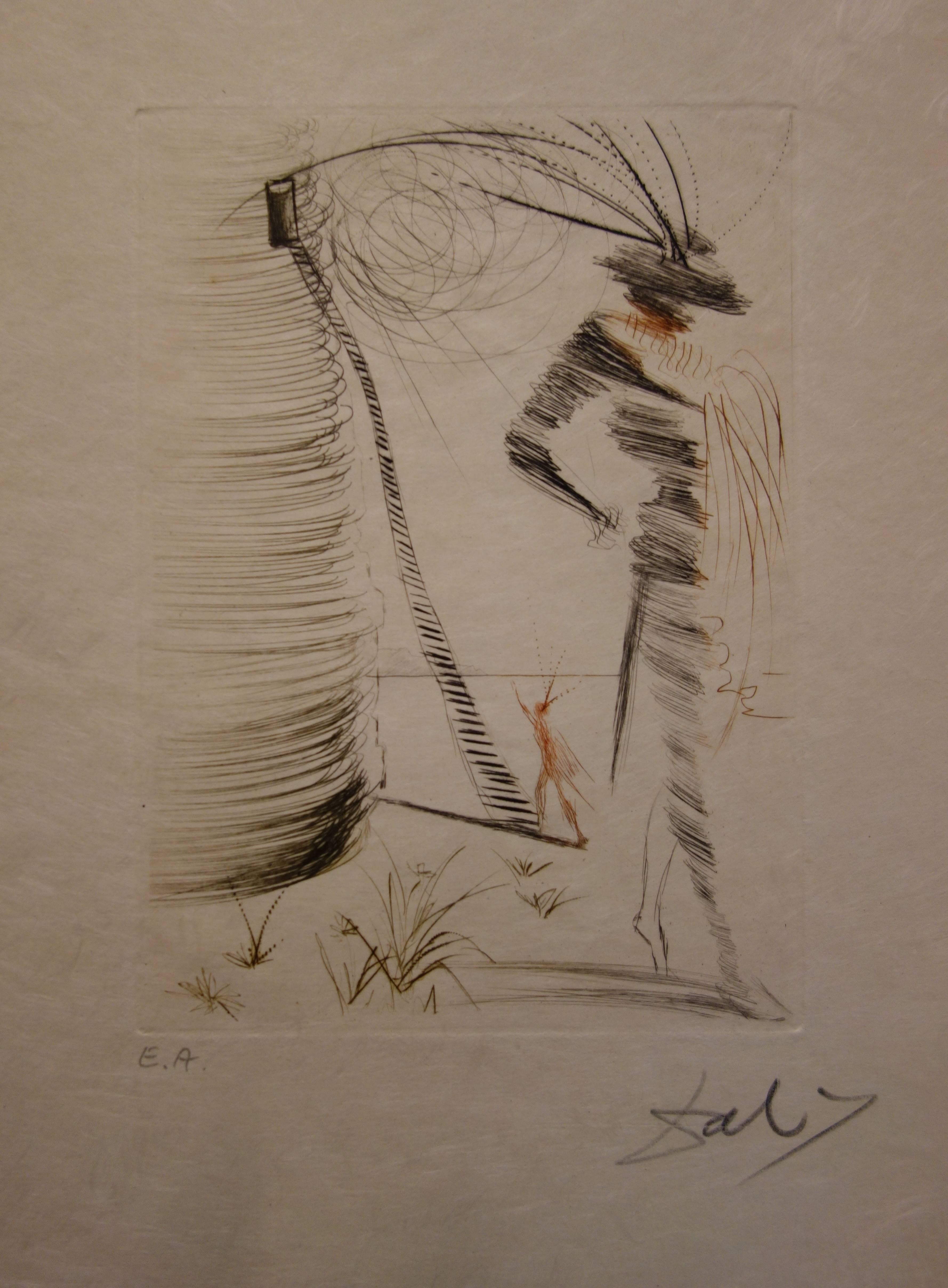 Salvador Dalí Figurative Print - Much Ado About Shakespeare : Romeo and Juliet - Original  Signed Etching