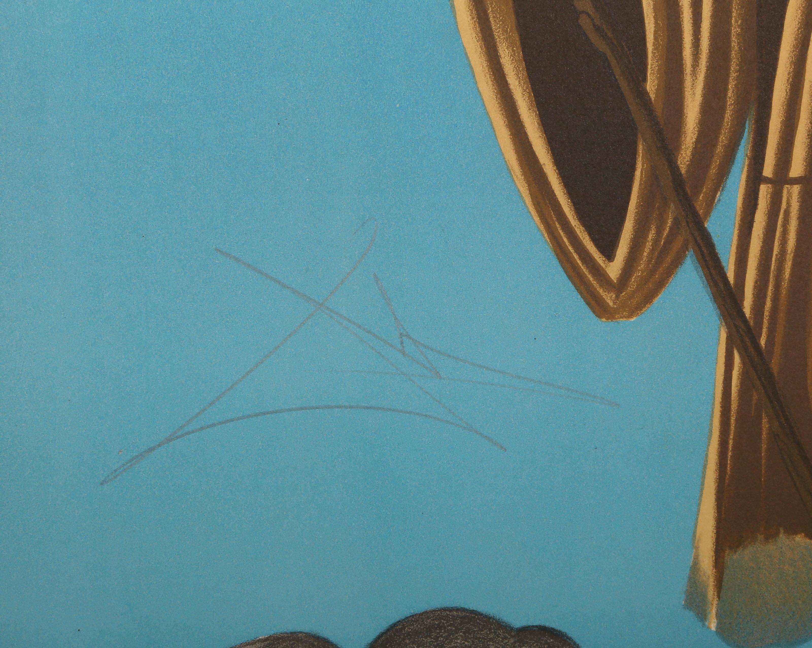 Misterio del sueño (El ermitaño), litografía surrealista firmada por Salvador Dalí en venta 1