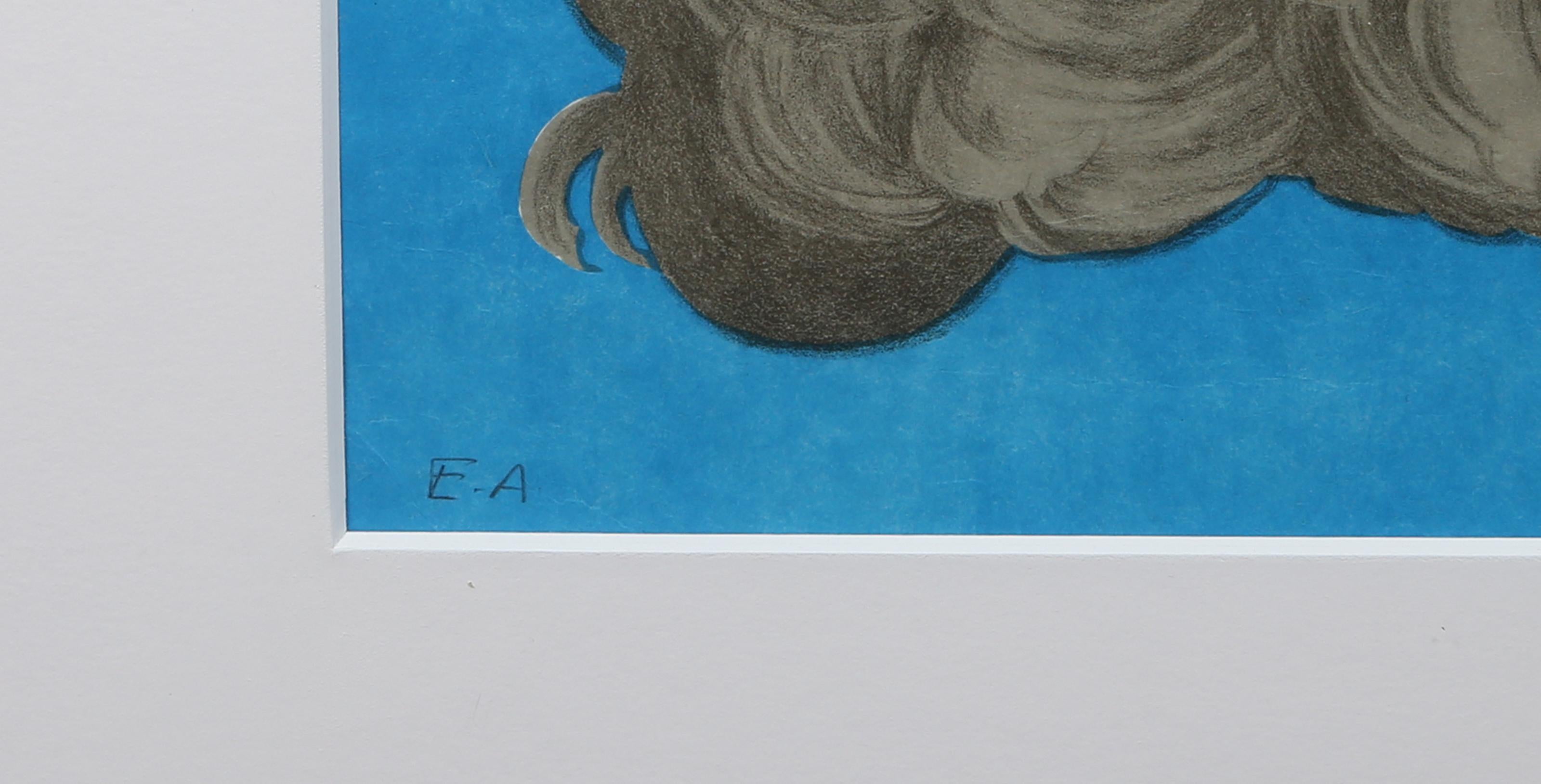 Mystery of Sleep (The Hermit), Signed Surrealist Lithograph by Salvador Dali - Black Figurative Print by Salvador Dalí