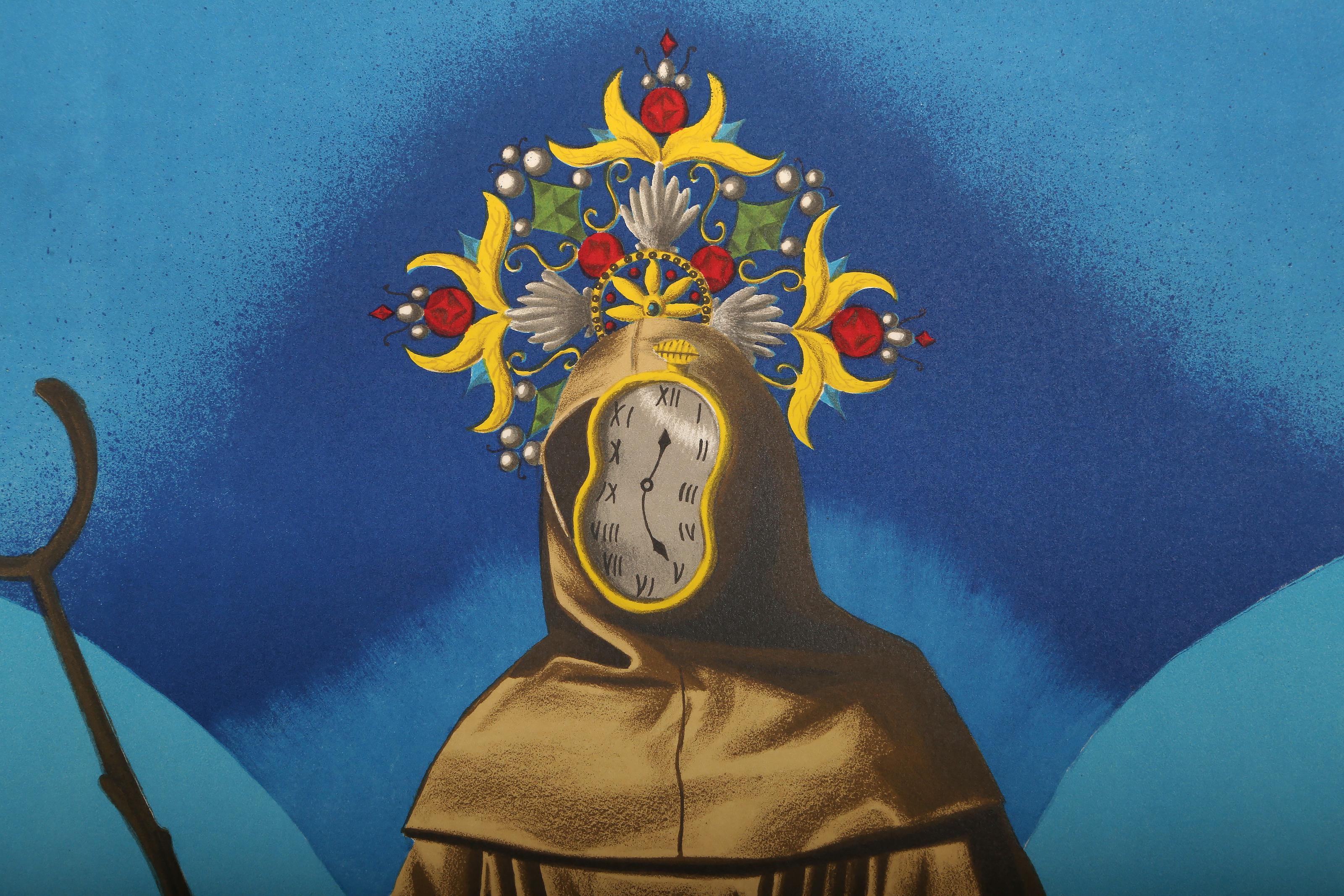 Misterio del sueño (El ermitaño), litografía surrealista firmada por Salvador Dalí en venta 3