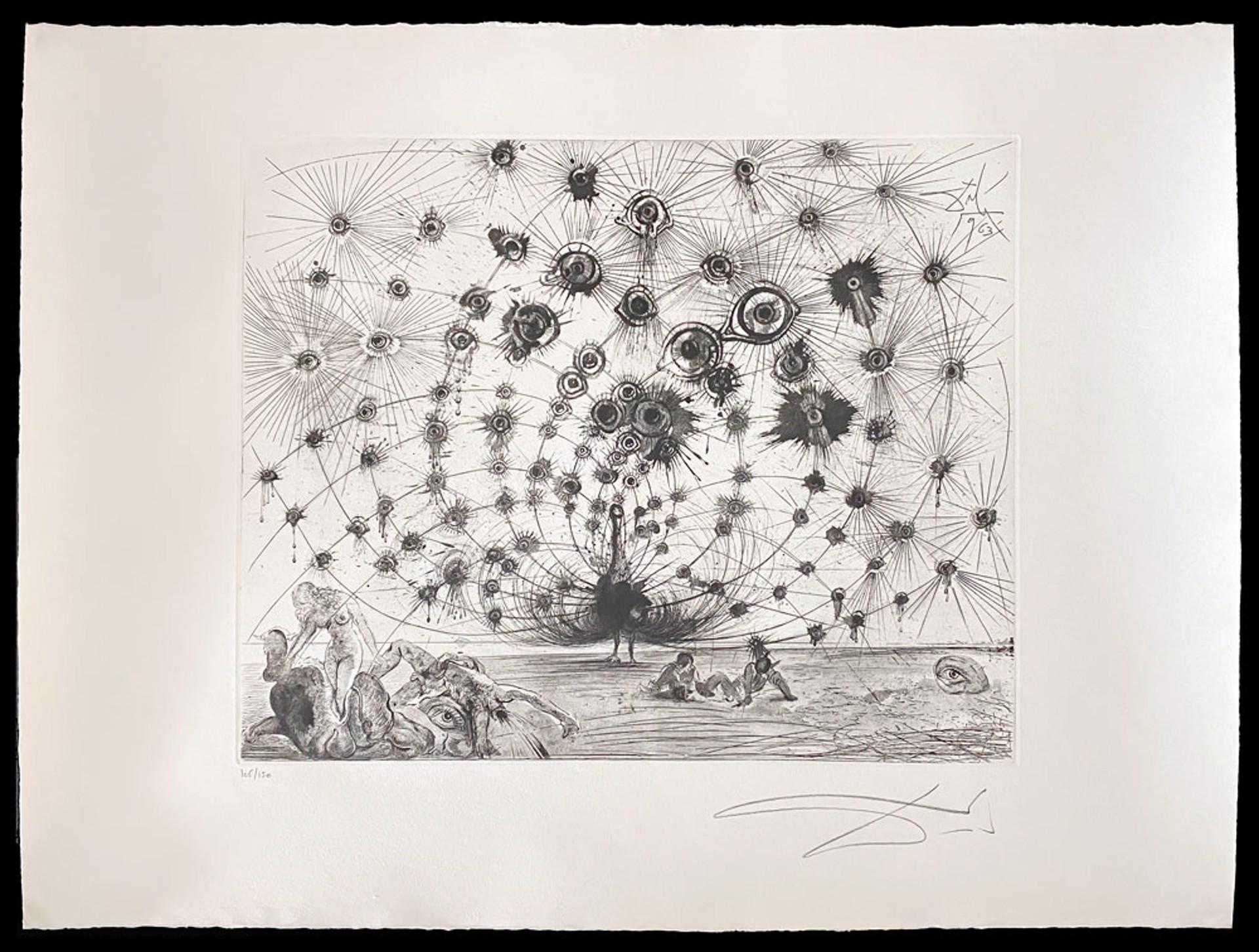 Salvador Dalí Figurative Print - Mythology: Argus in Black
