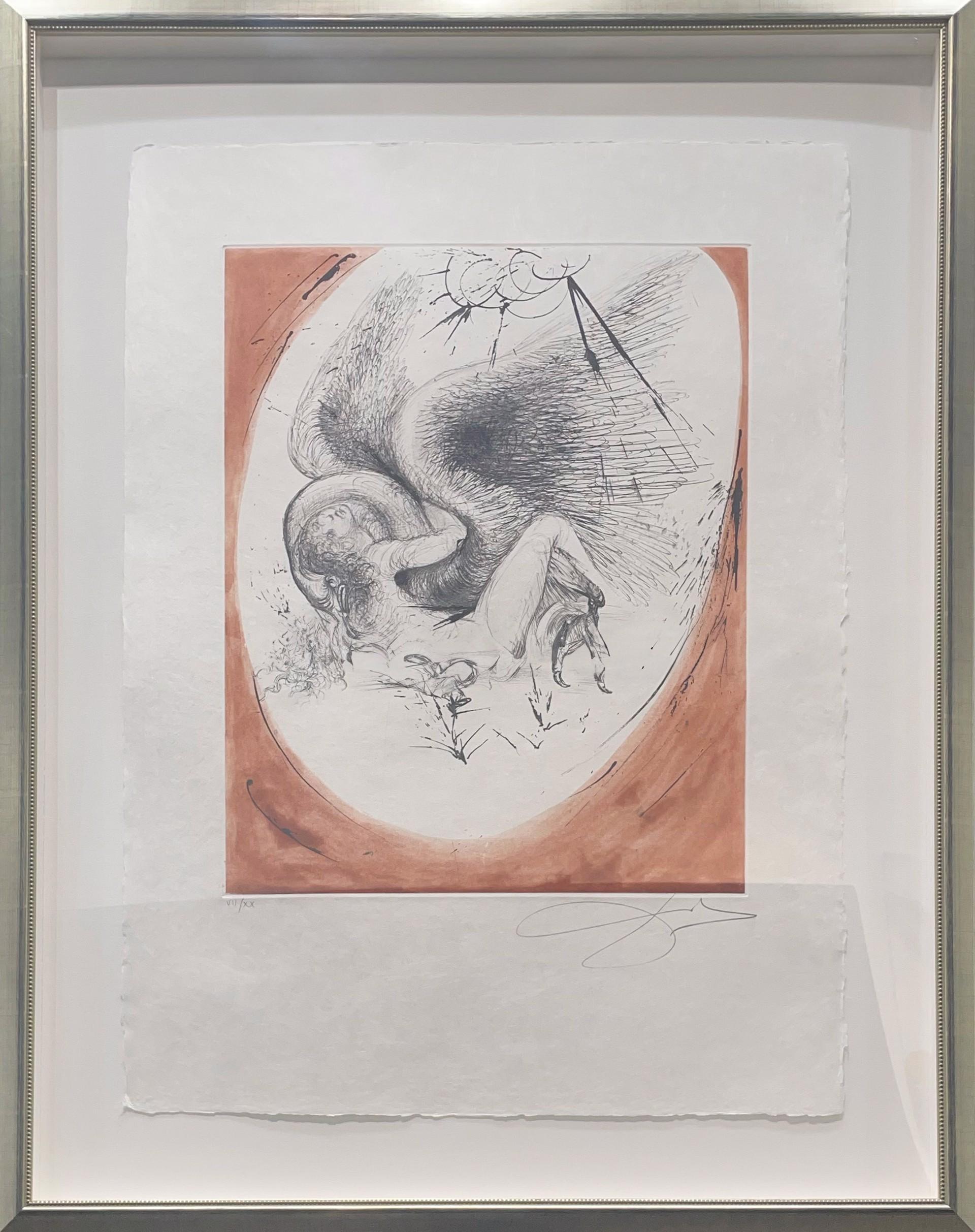 Salvador Dalí Portrait Print - Mythology: Leda and Swan (Leda et le Cygne)