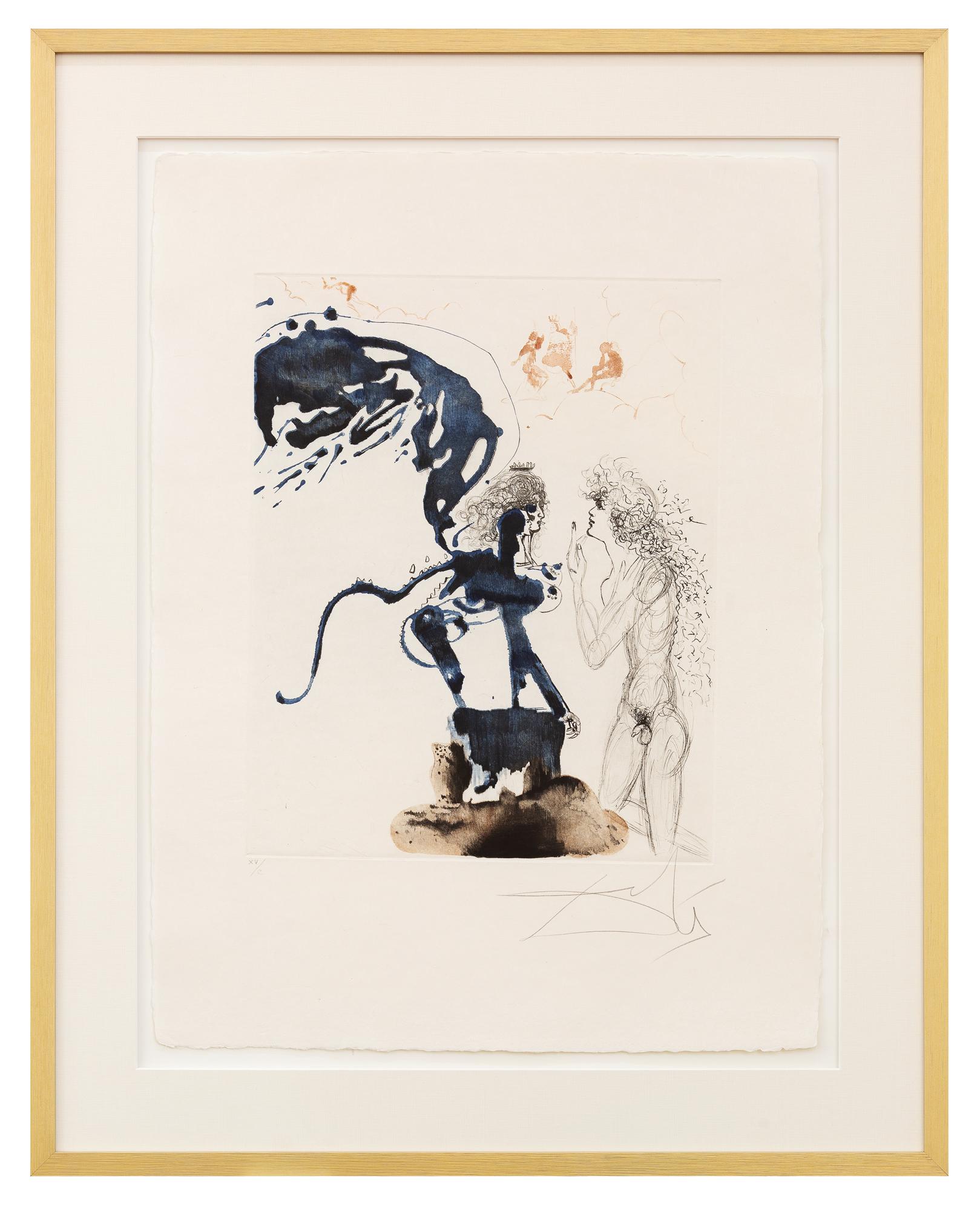 Mythology "Oedipus and Sphinx" - Print by Salvador Dalí