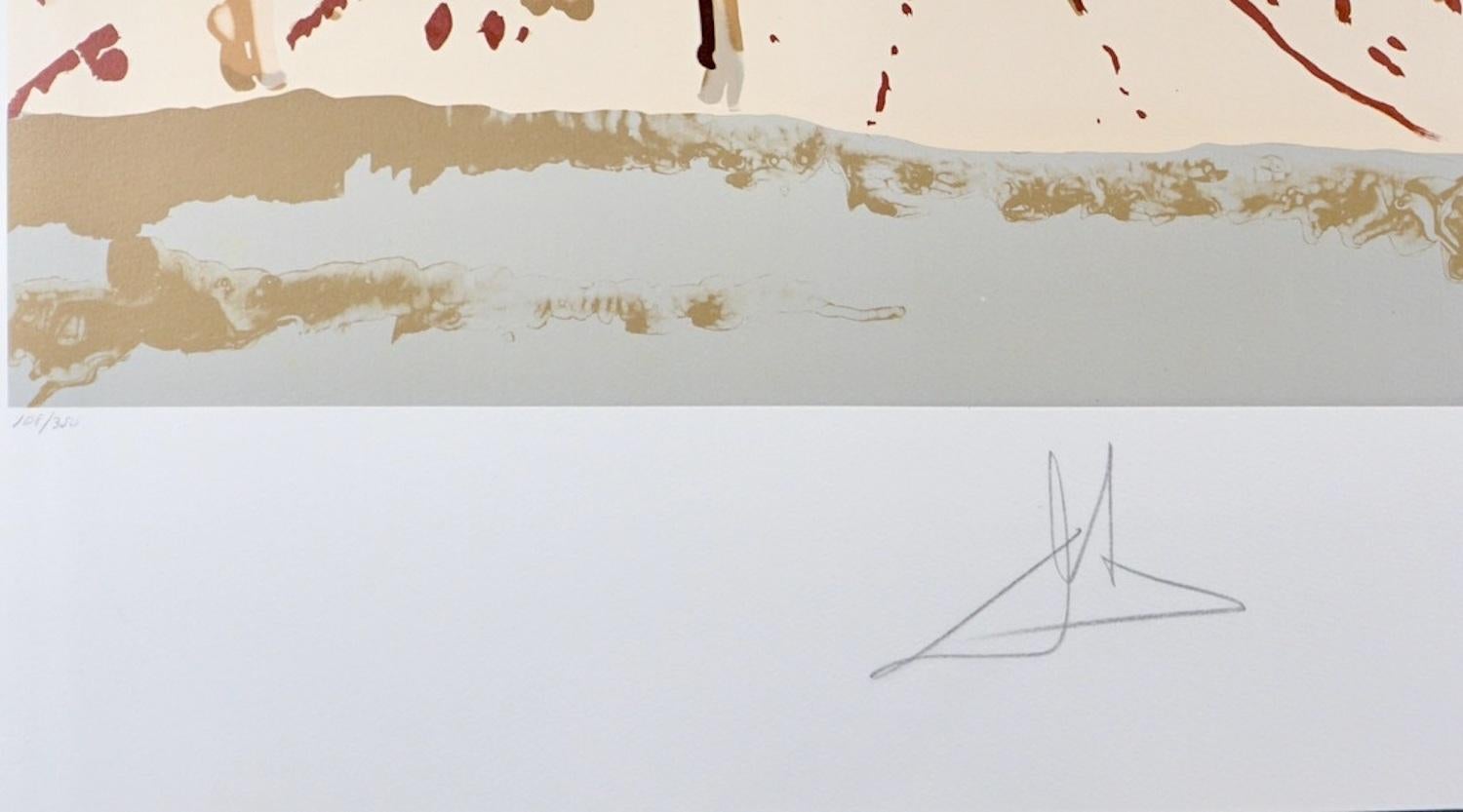 This suite contains 2 lithographs, The Harbinger and The Messiah.  Both lithographs are hand signed by Salvador Dali and matched numbered 108/350.  Reference: The Official Catalog of The Graphic Works of Salvador DALI by Albert Field page 185 #80-1.