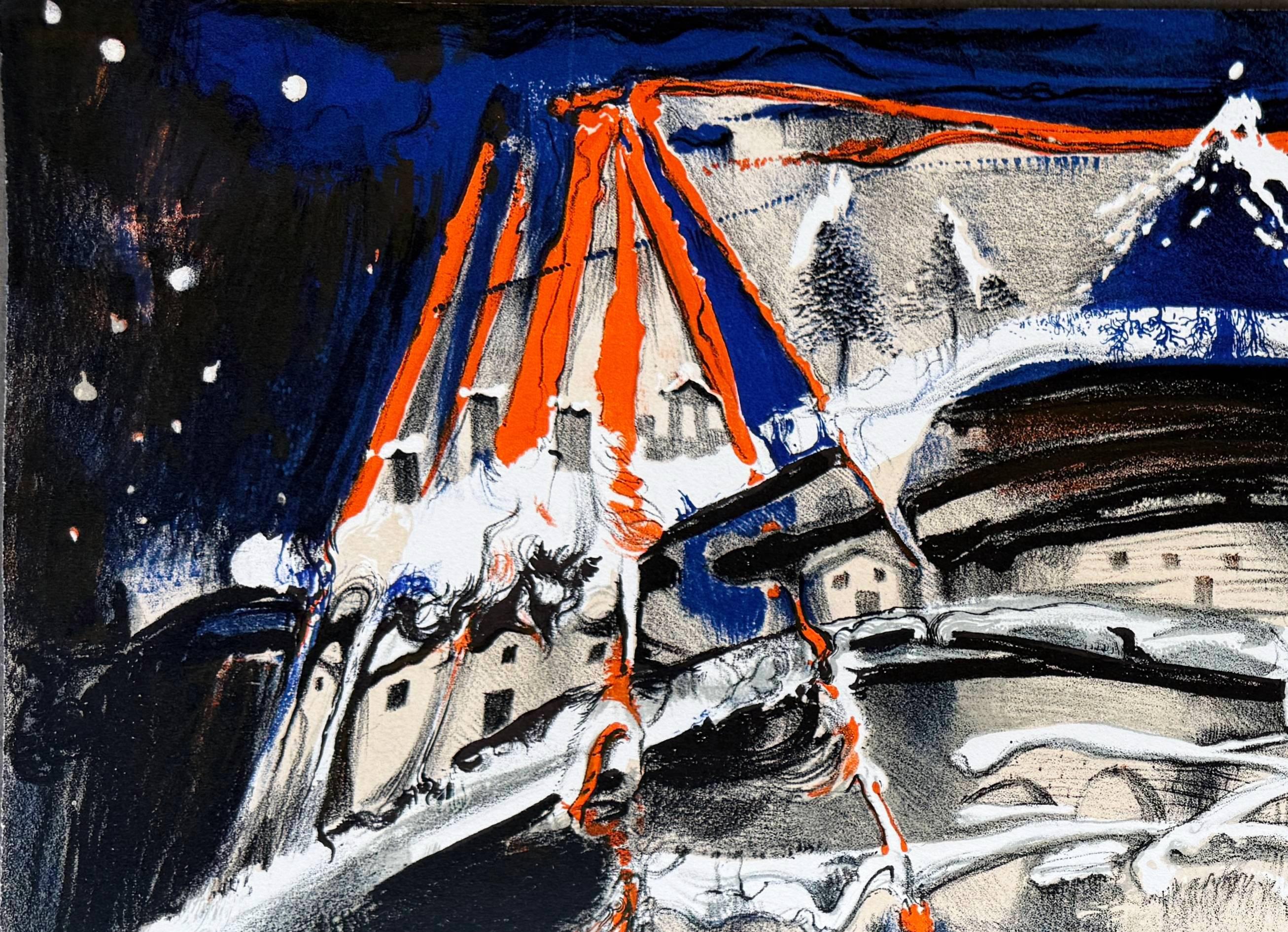 New York Central Park, Winter - Surrealist Mixed Media Art by Salvador Dalí