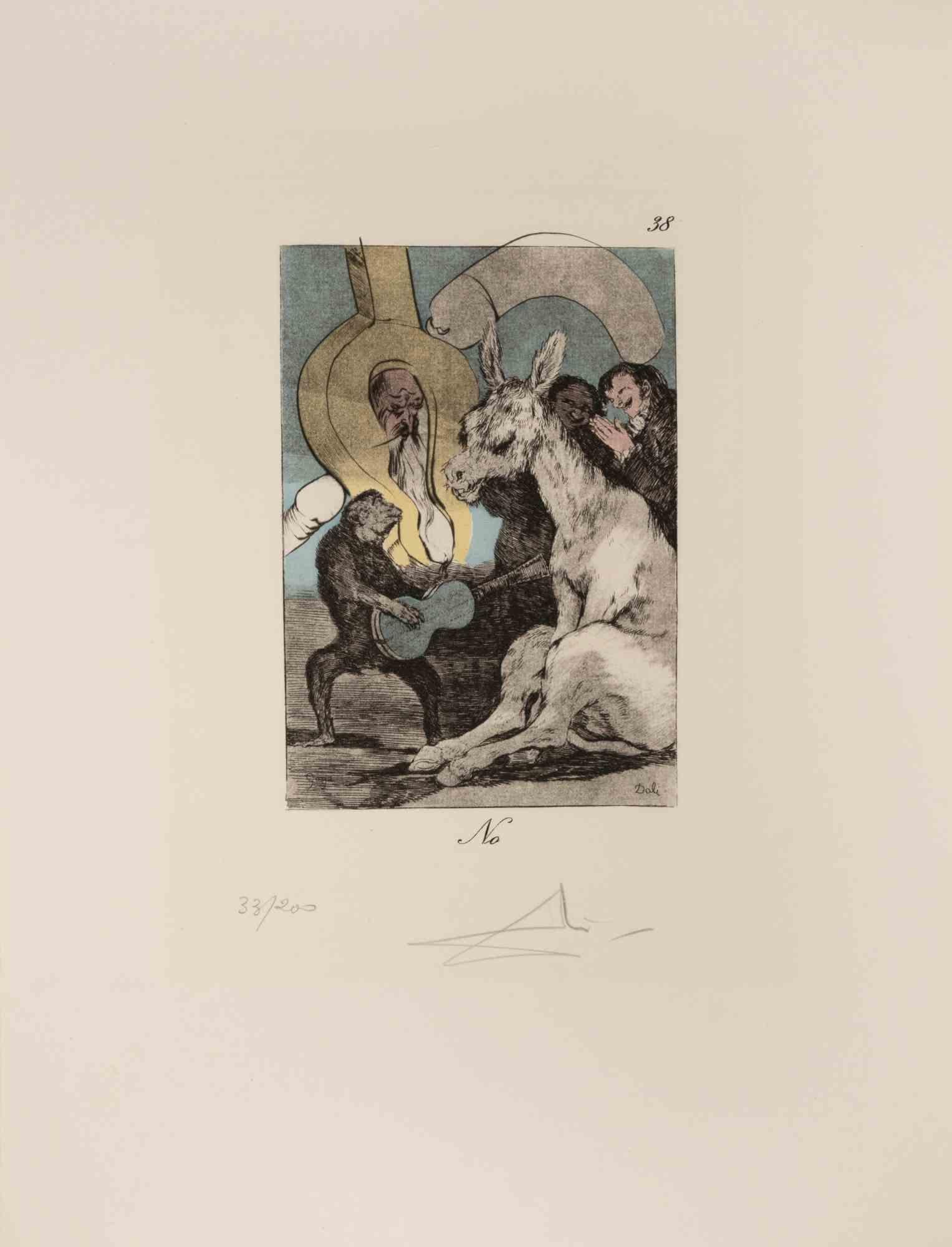 No - Etching, Drypoint - 1977 - Print by Salvador Dalí