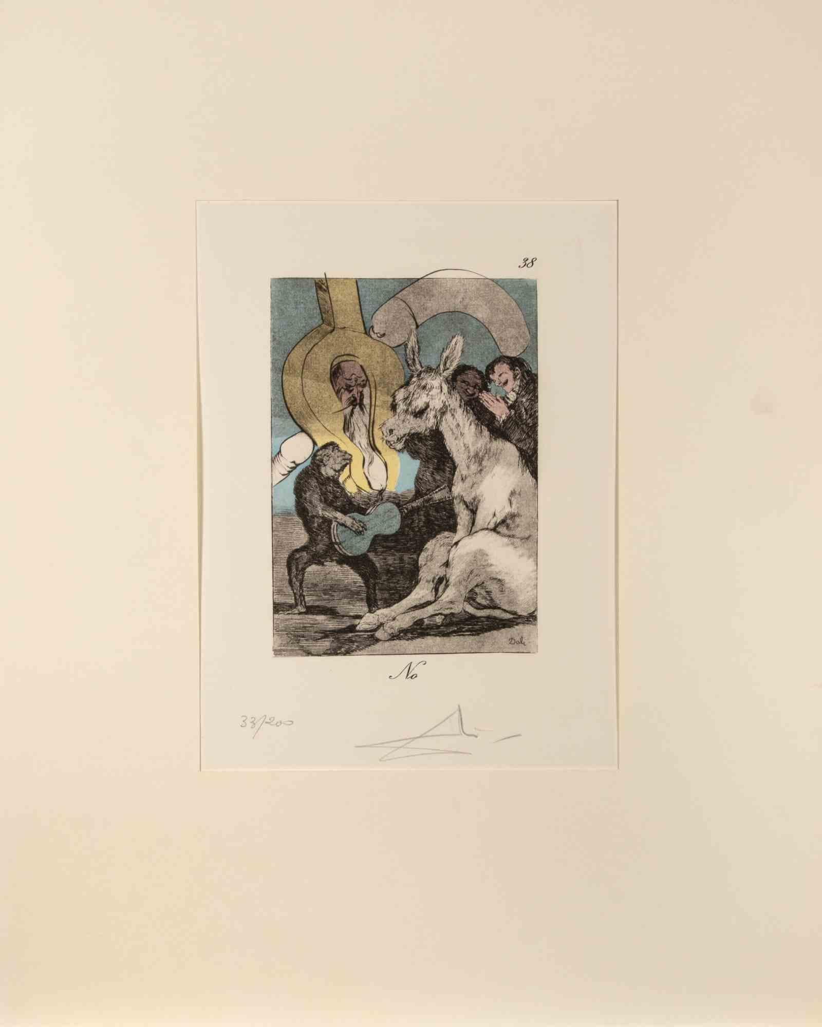 Salvador Dalí Figurative Print - No - Etching, Drypoint - 1977